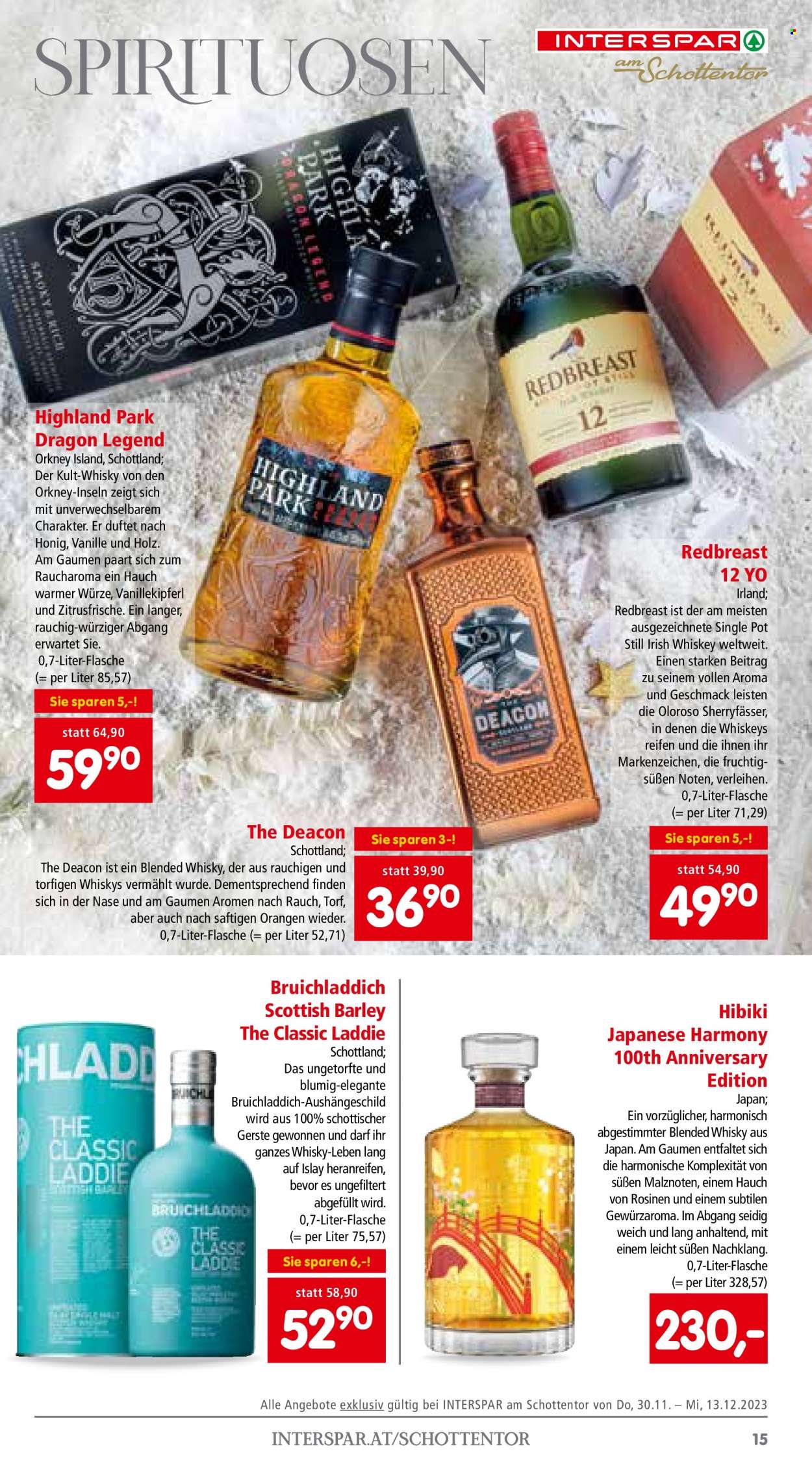 Angebote INTERSPAR - 30.11.2023 - 13.12.2023. Seite 15