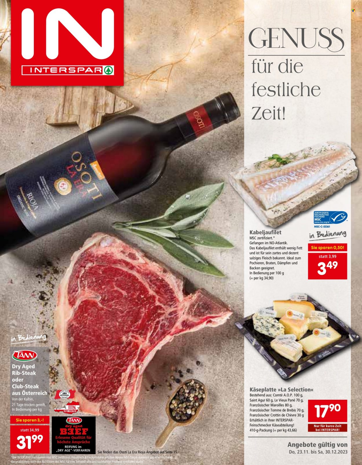 Angebote INTERSPAR - 23.11.2023 - 30.11.2023. Seite 1