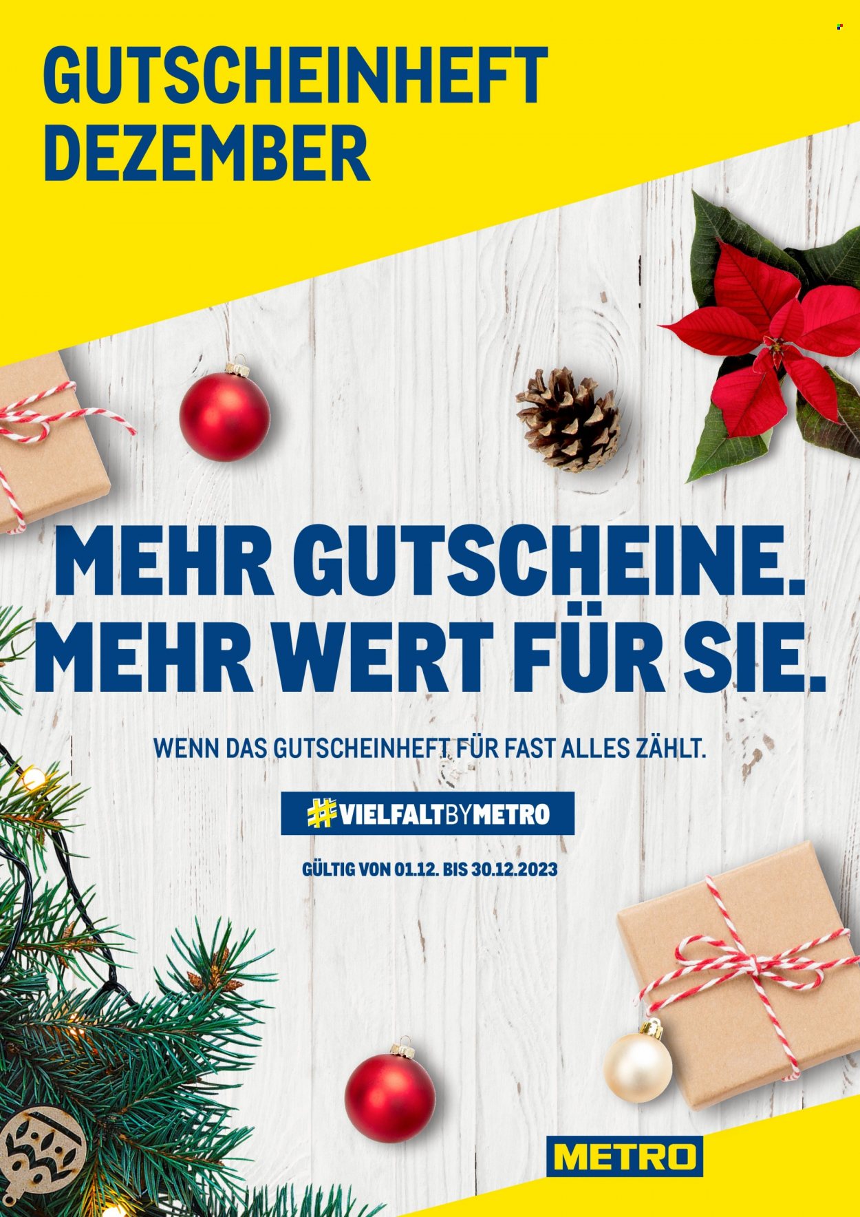 Angebote Metro - 1.12.2023 - 30.12.2023. Seite 1