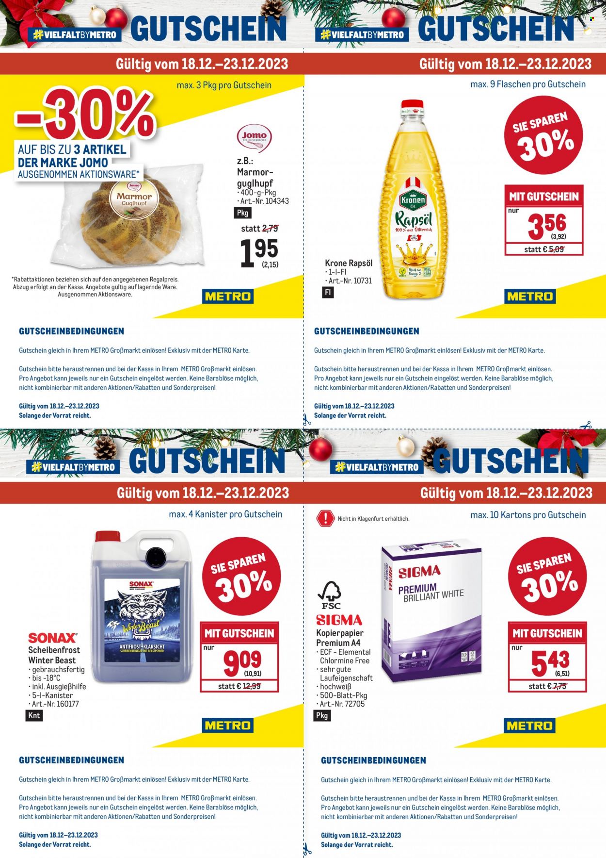 Angebote Metro - 1.12.2023 - 30.12.2023. Seite 12