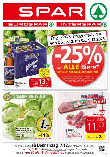 Angebote SPAR - 7.12.2023 - 13.12.2023.
