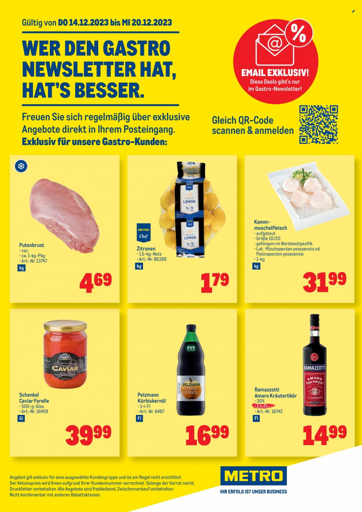 Angebote Metro - 14.12.2023 - 20.12.2023. Seite 1