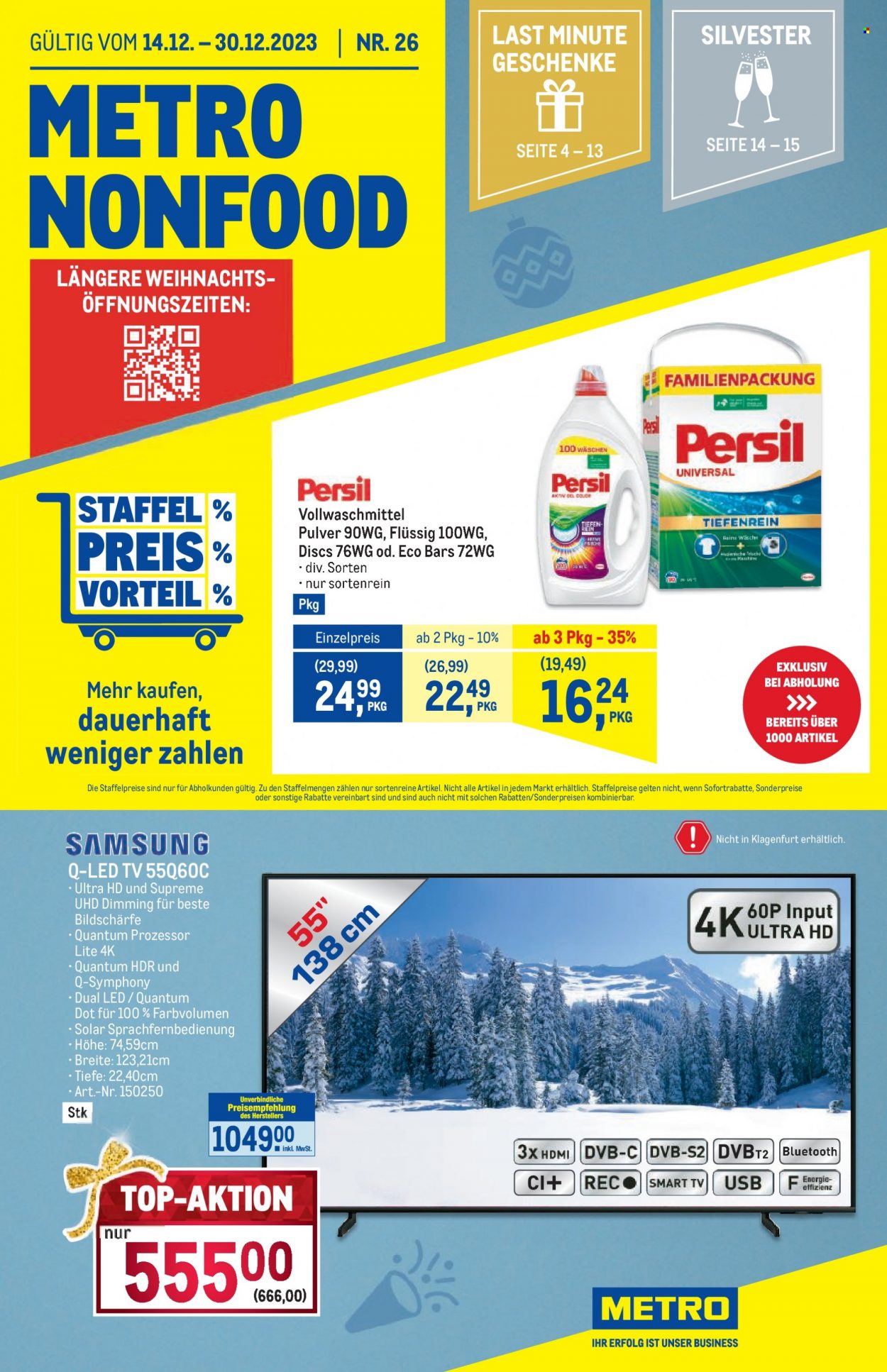Angebote Metro - 14.12.2023 - 30.12.2023. Seite 1