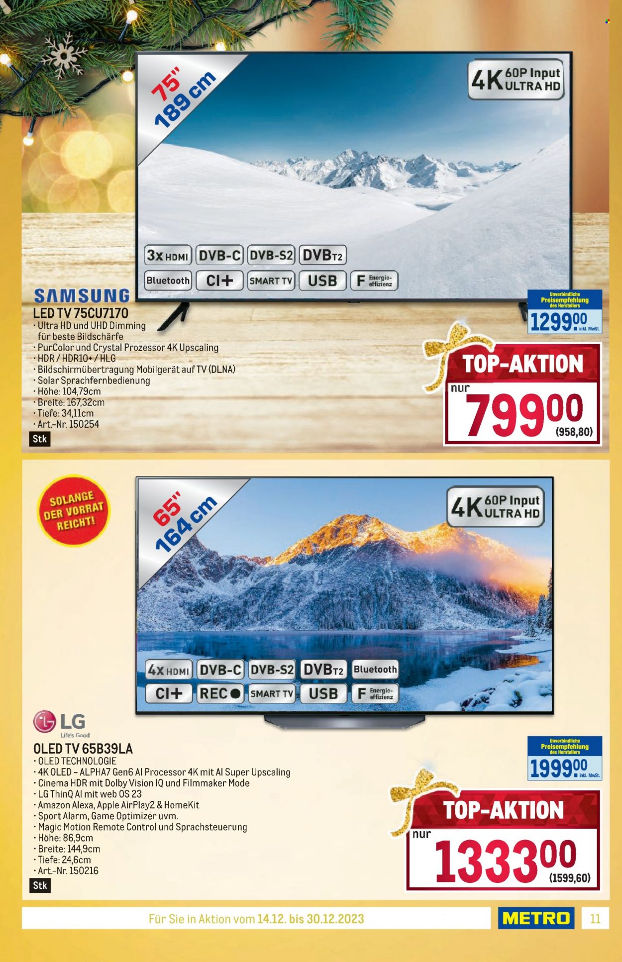 Angebote Metro - 14.12.2023 - 30.12.2023. Seite 11