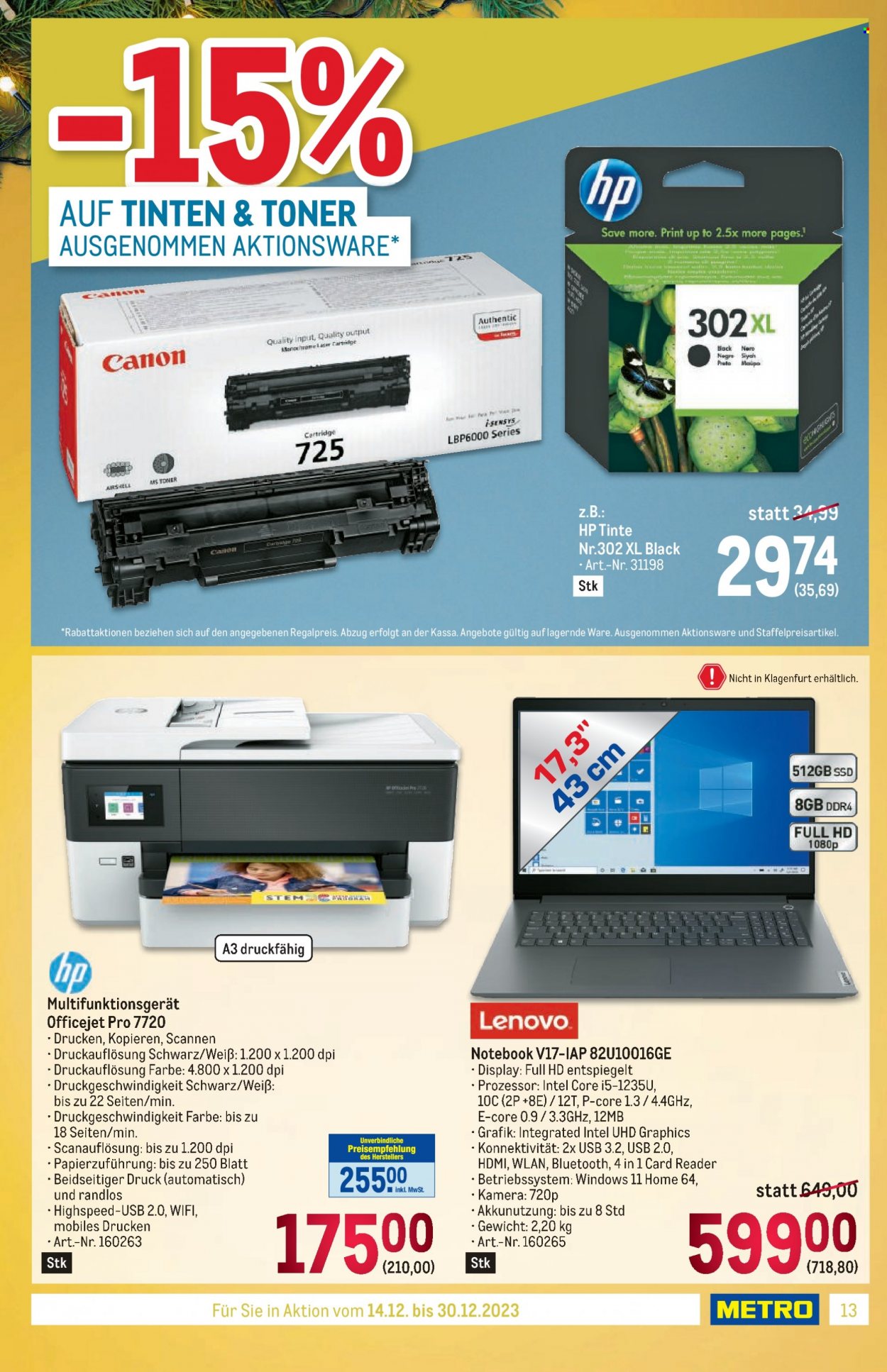 Angebote Metro - 14.12.2023 - 30.12.2023. Seite 13