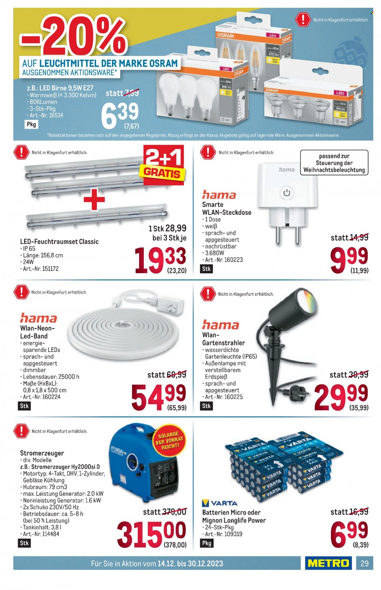 Angebote Metro - 14.12.2023 - 30.12.2023. Seite 29