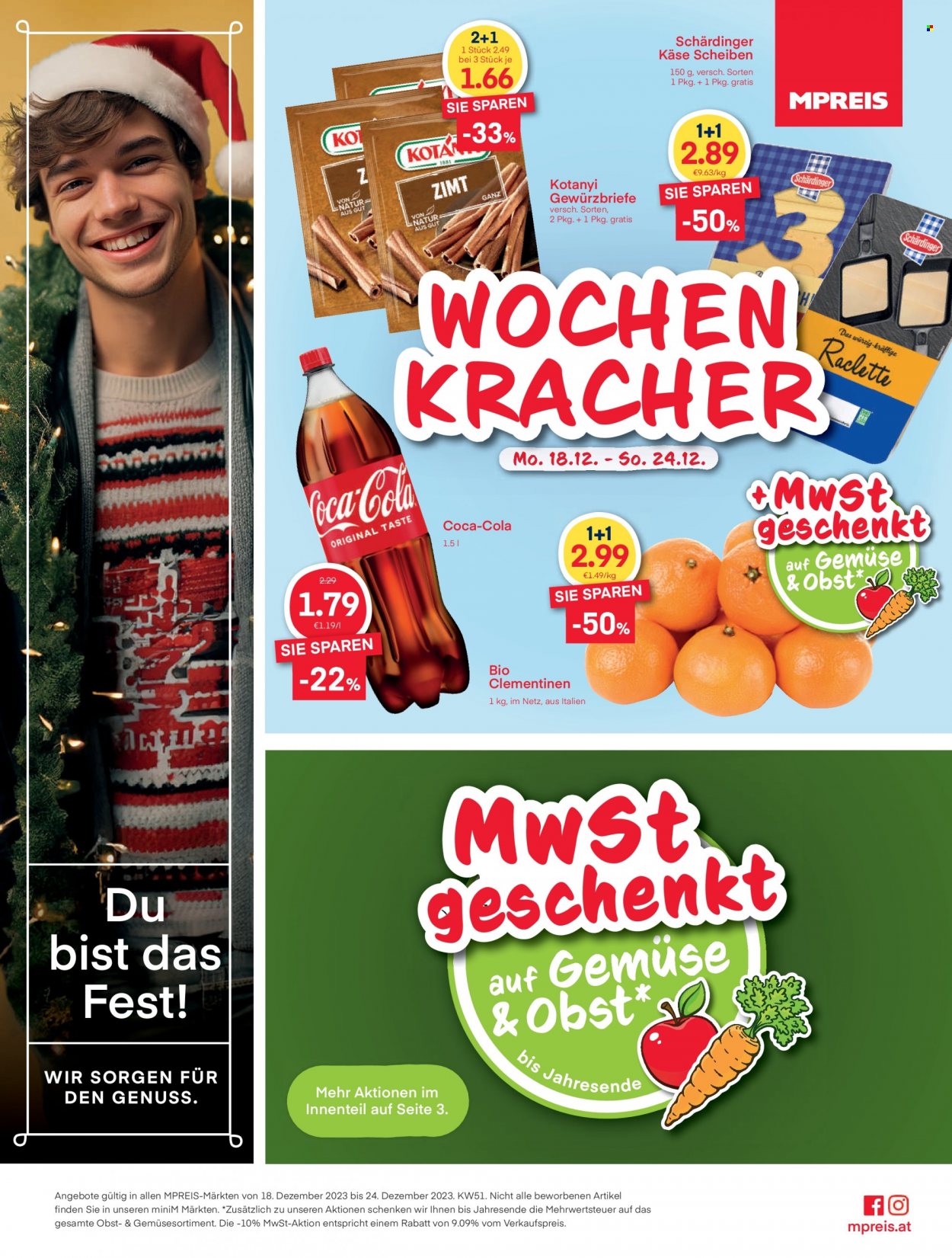 Angebote MPREIS - 18.12.2023 - 24.12.2023. Seite 1