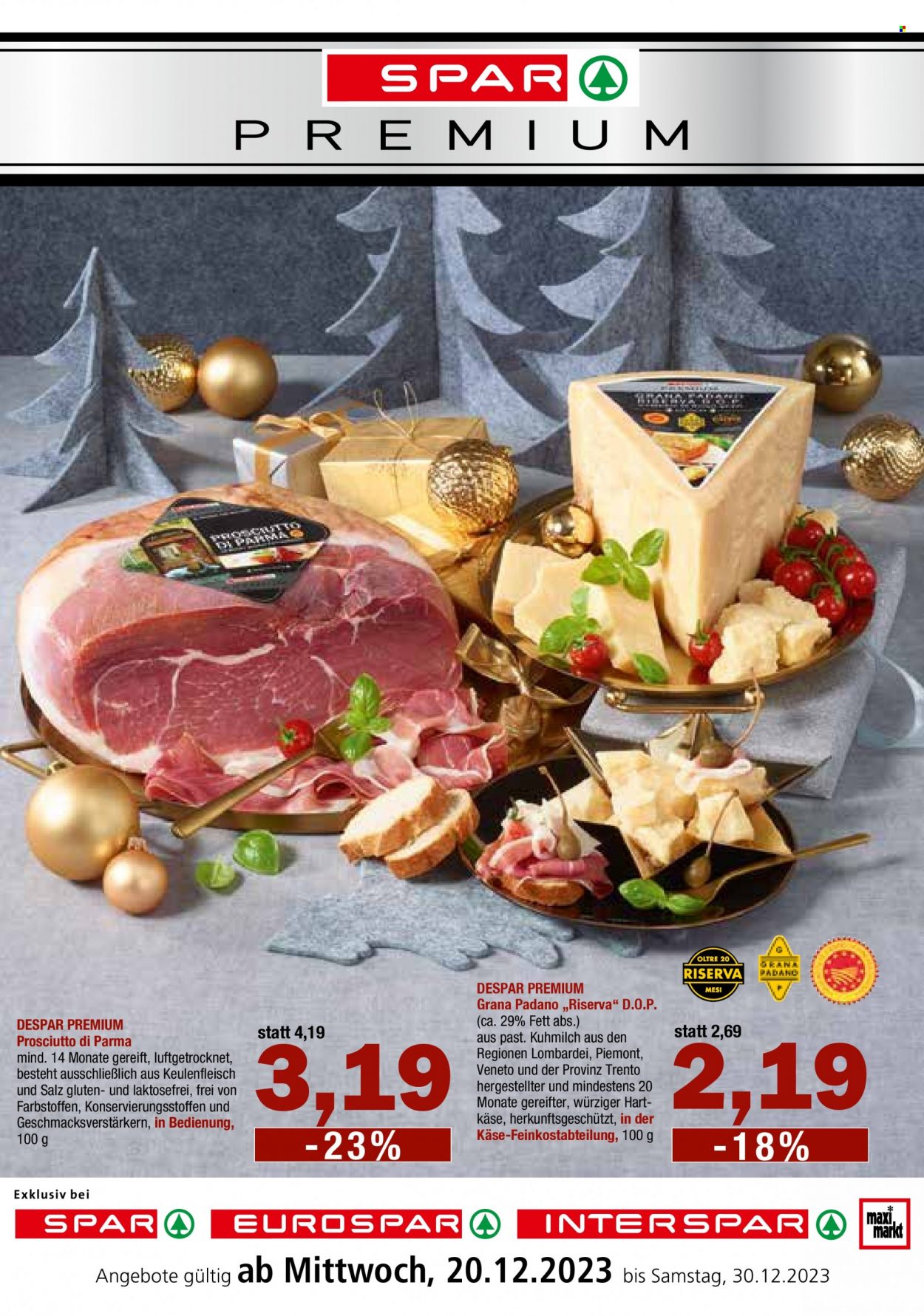 Angebote SPAR - 20.12.2023 - 30.12.2023. Seite 1