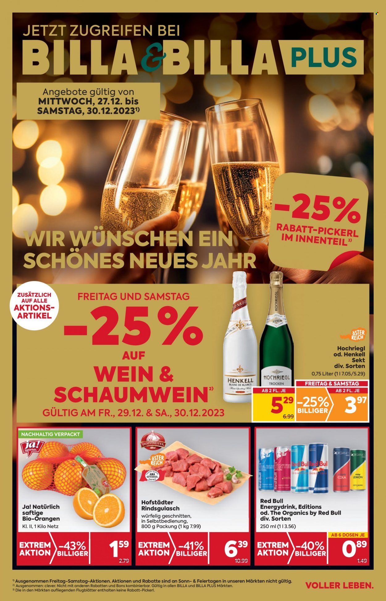 Angebote Billa - 27.12.2023 - 30.12.2023. Seite 1