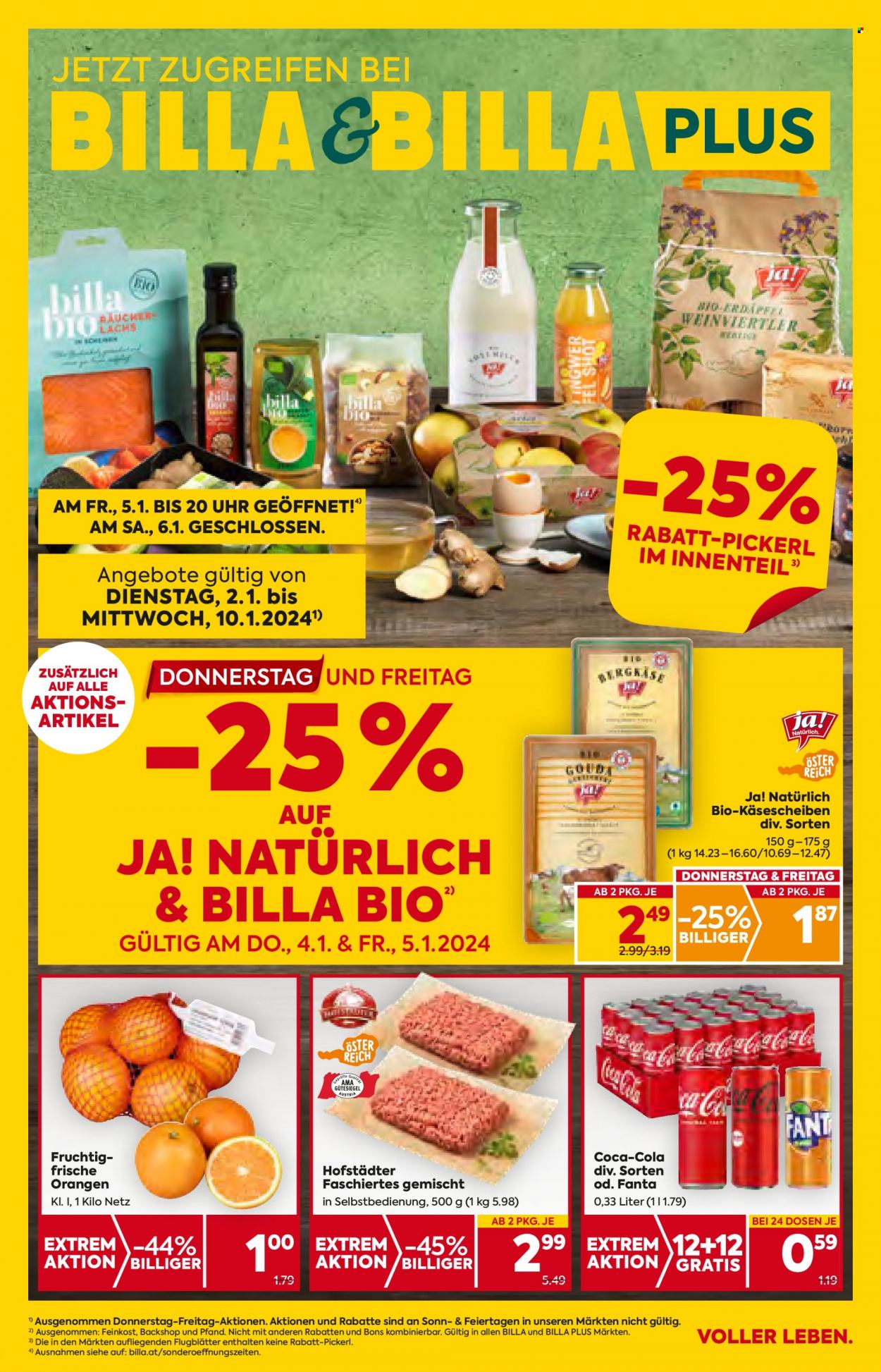 Angebote Billa - 2.1.2024 - 10.1.2024. Seite 1