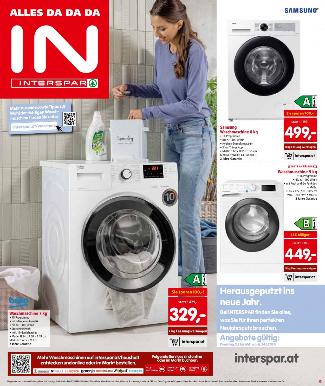 Angebote INTERSPAR - 2.1.2024 - 17.1.2024. Seite 15
