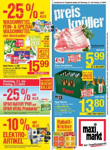 Angebote Maximarkt - 2.1.2024 - 5.1.2024.