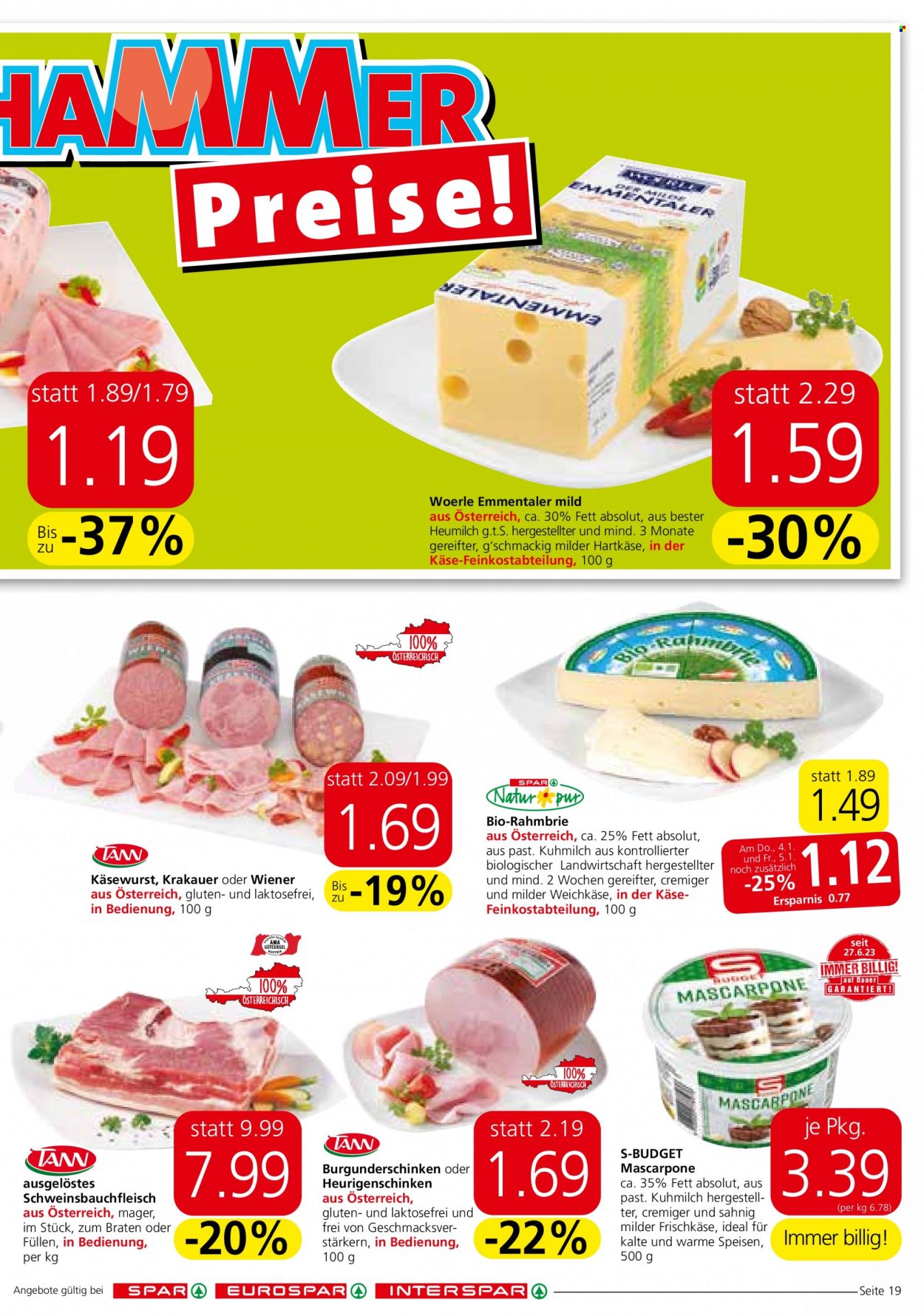Angebote SPAR - 2.1.2024 - 17.1.2024. Seite 19