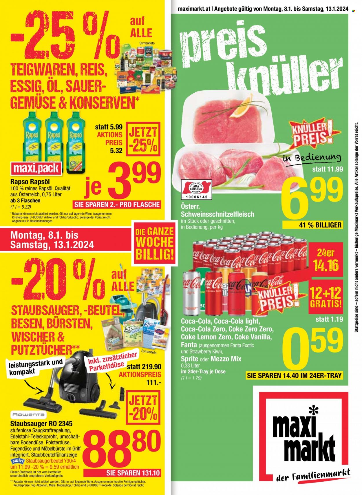 Angebote Maximarkt - 8.1.2024 - 13.1.2024. Seite 1