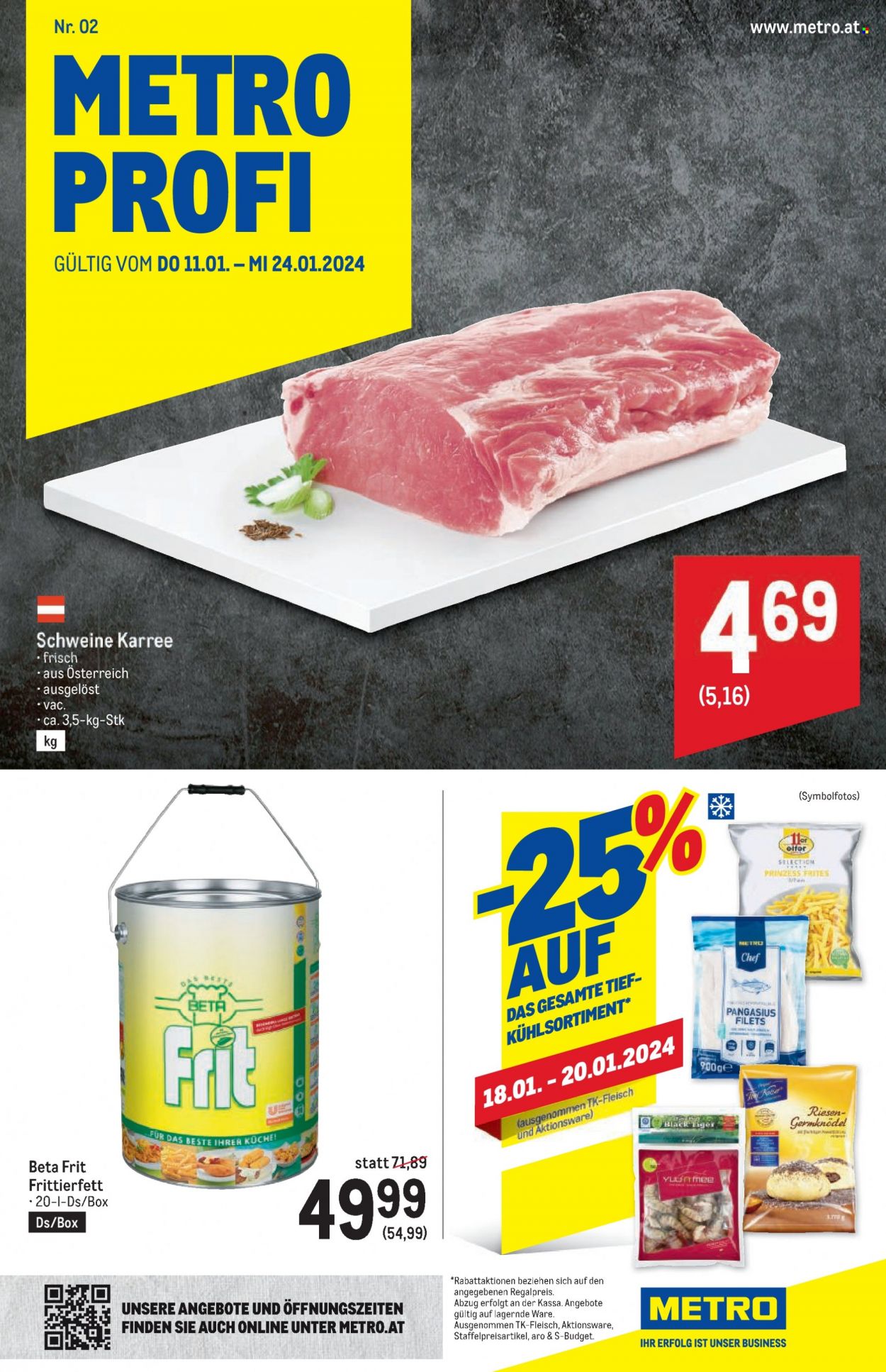 Angebote Metro - 11.1.2024 - 24.1.2024. Seite 1