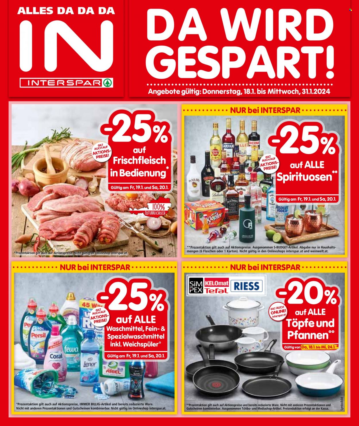 Angebote INTERSPAR - 18.1.2024 - 31.1.2024. Seite 1