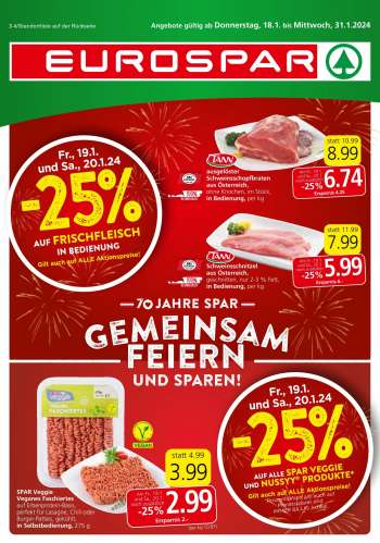 Angebote EUROSPAR - 18.1.2024 - 31.1.2024.