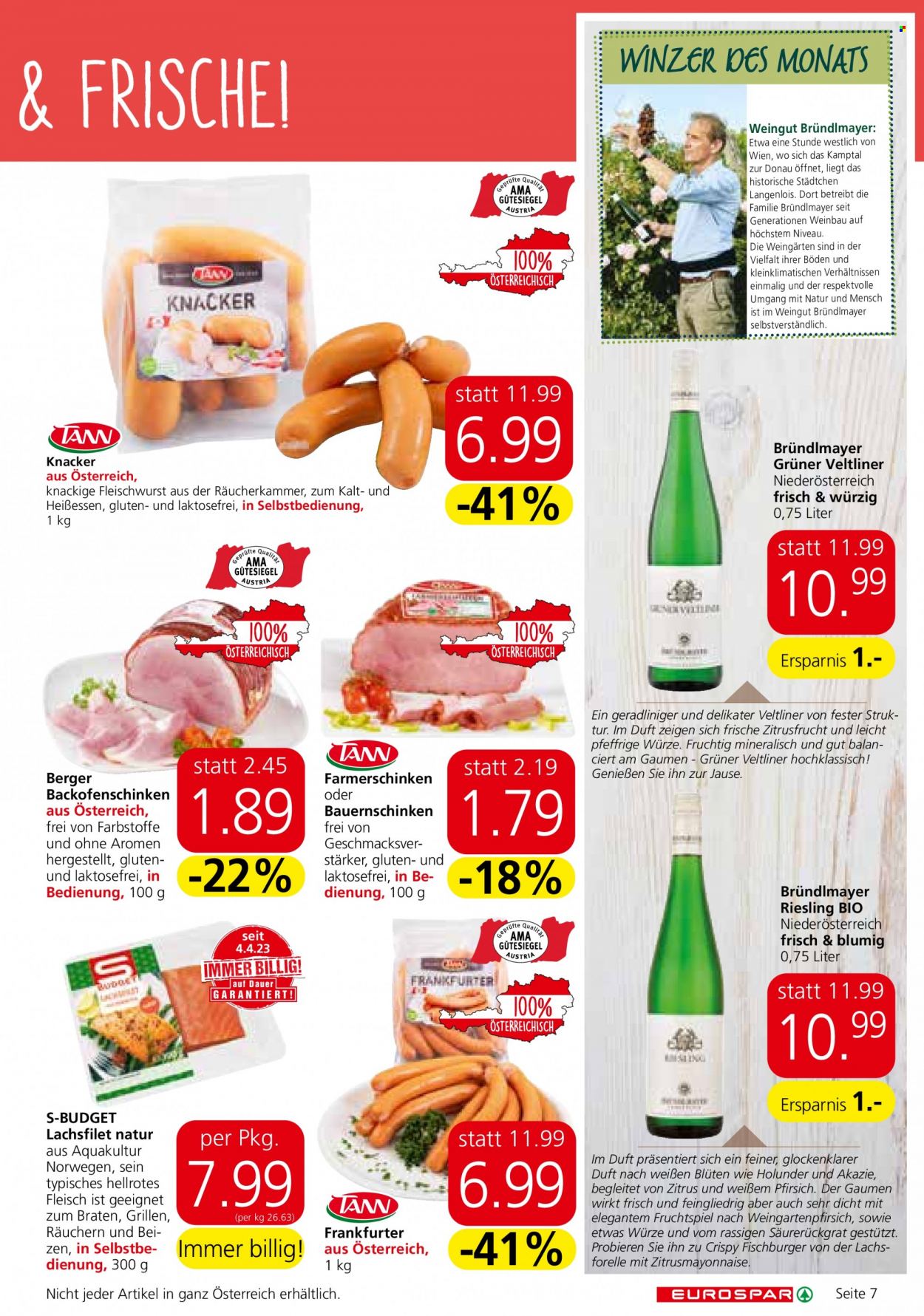 Angebote EUROSPAR - 18.1.2024 - 31.1.2024. Seite 7
