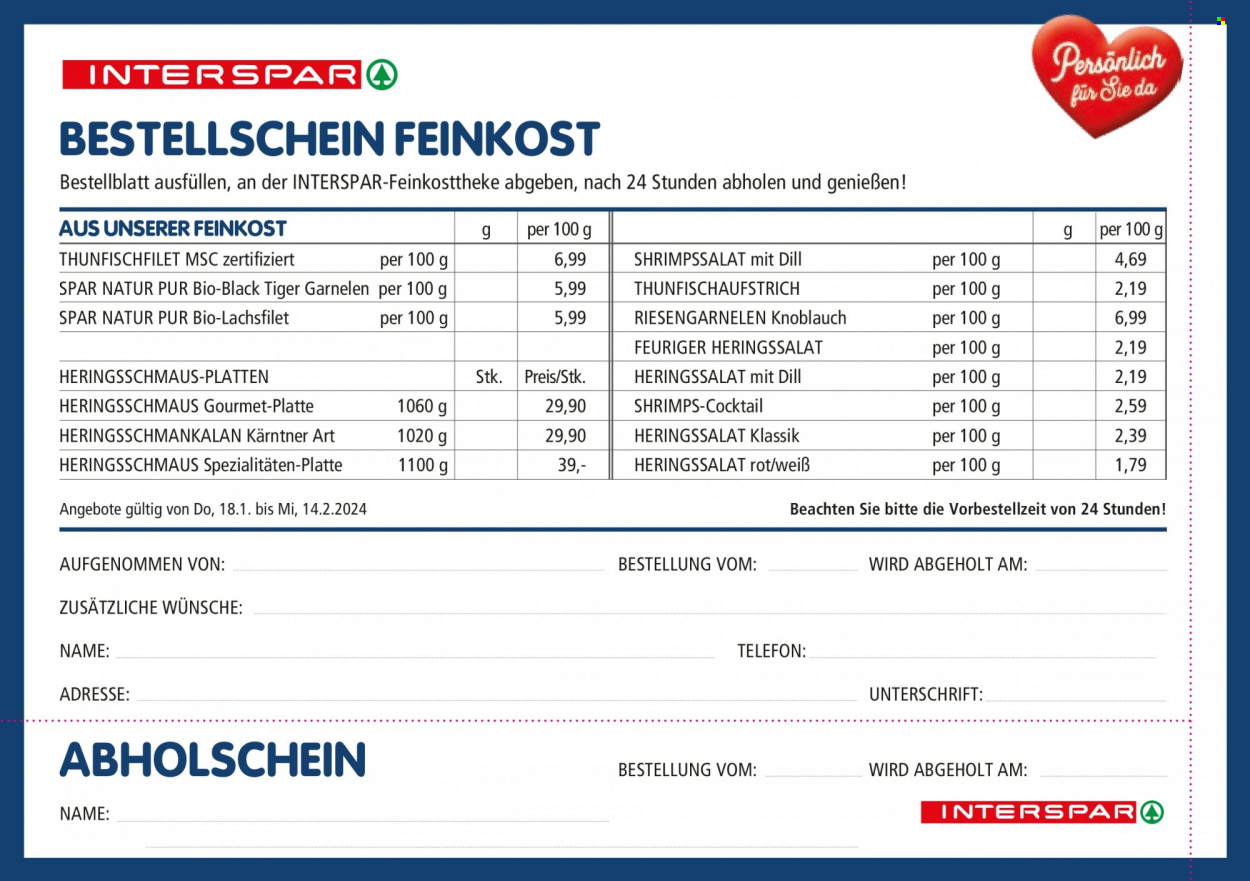Angebote INTERSPAR - 18.1.2024 - 14.2.2024. Seite 8