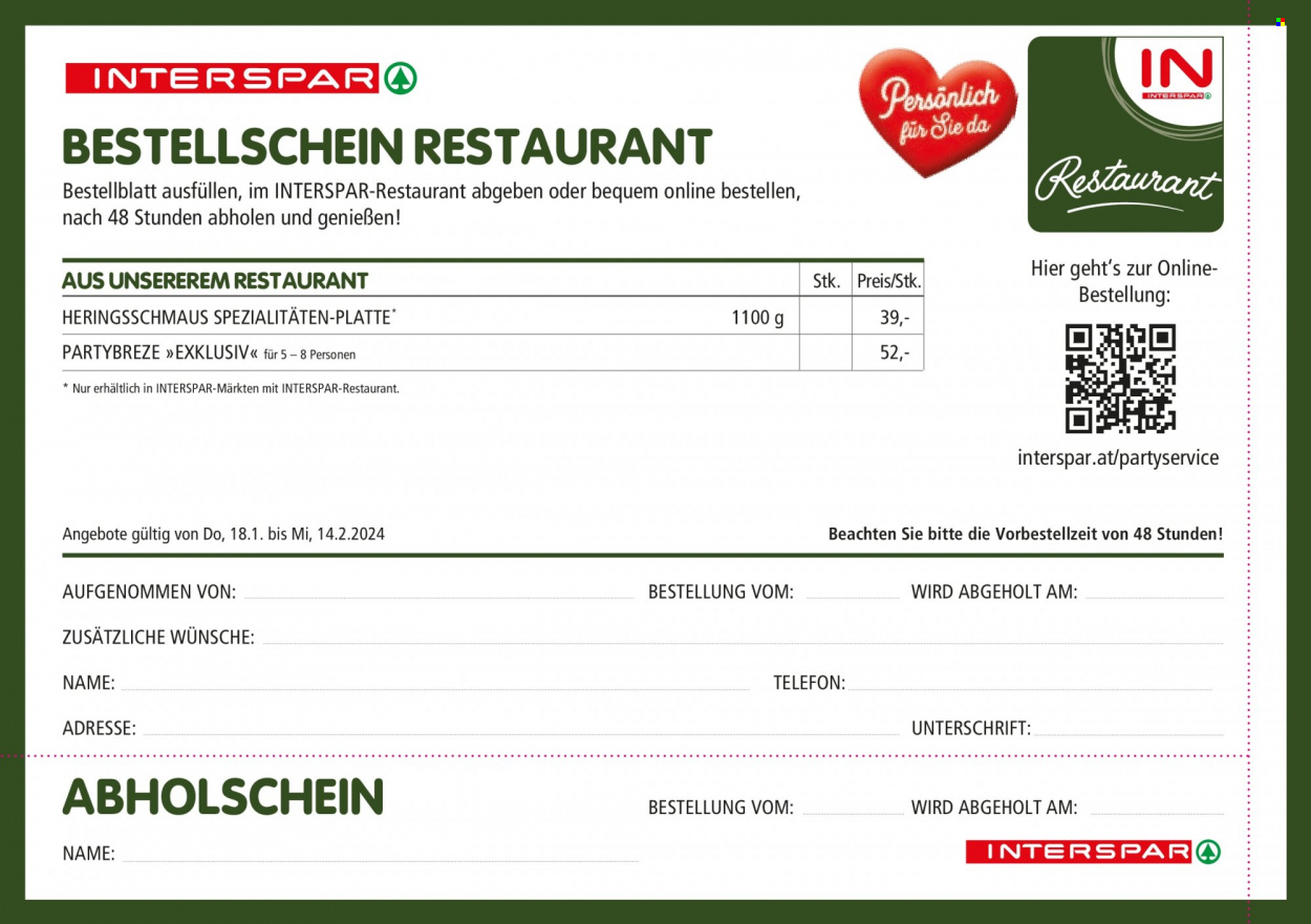 Angebote INTERSPAR - 18.1.2024 - 14.2.2024. Seite 12