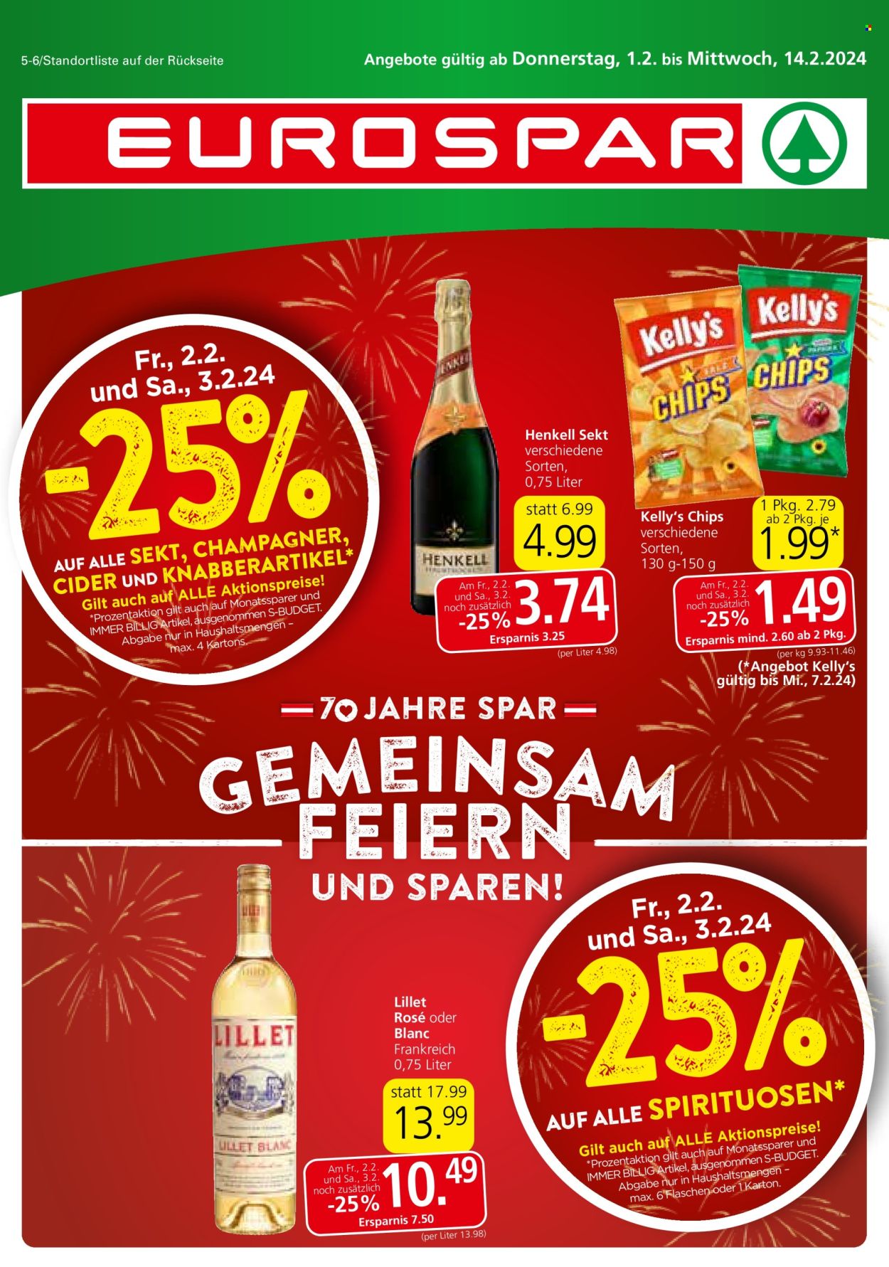Angebote EUROSPAR - 1.2.2024 - 14.2.2024. Seite 1