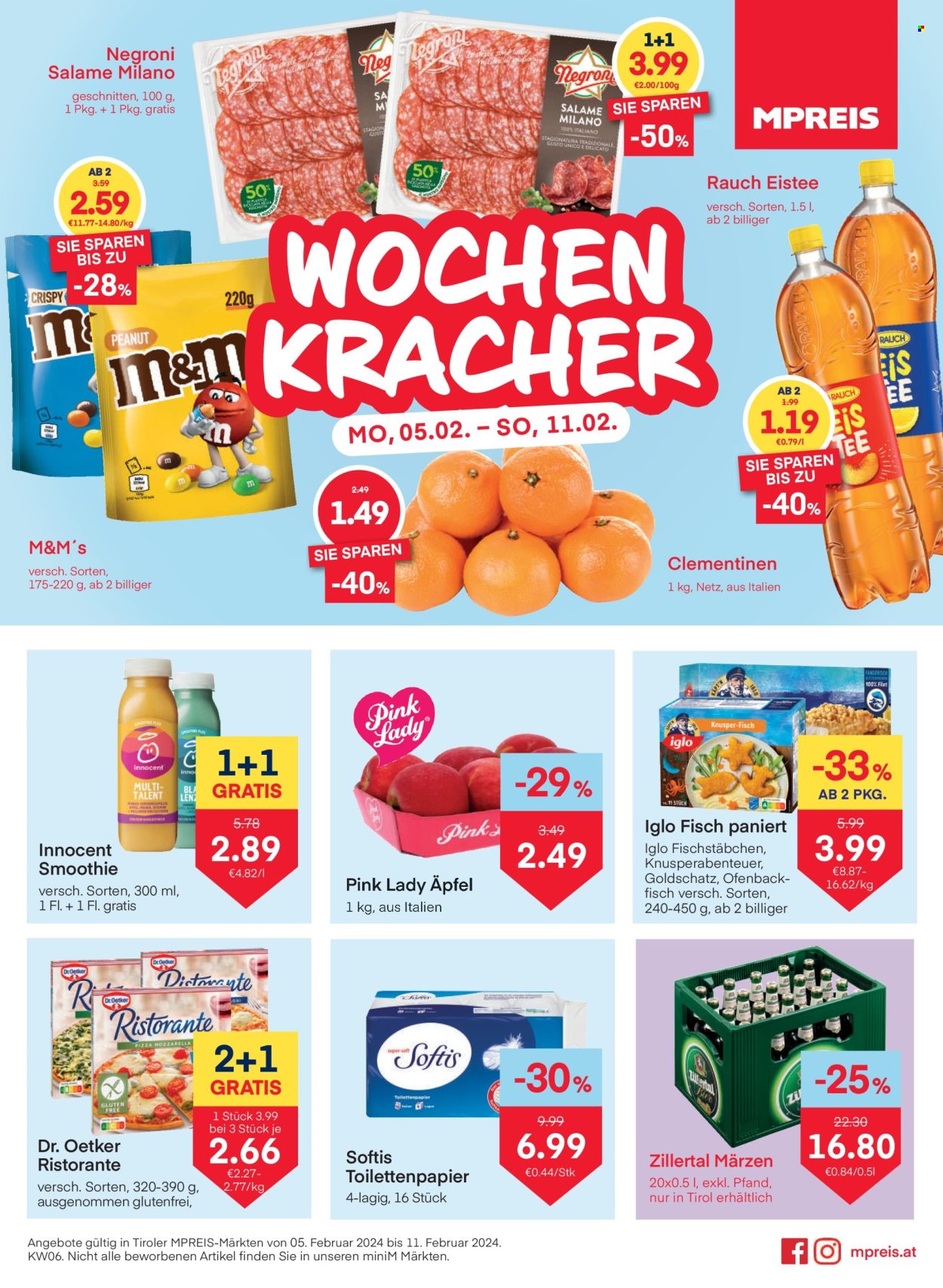 Angebote MPREIS - 5.2.2024 - 11.2.2024. Seite 1