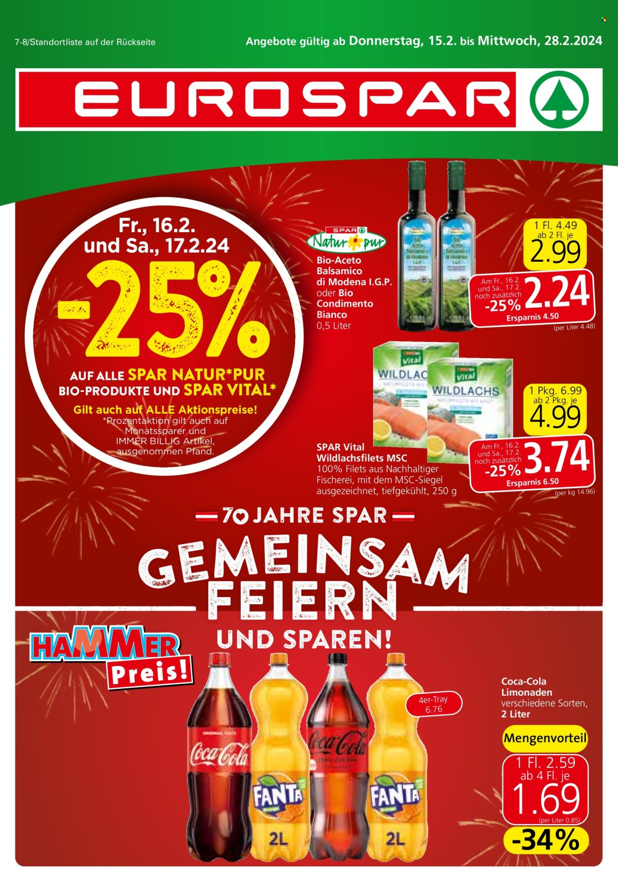 Angebote EUROSPAR - 15.2.2024 - 28.2.2024. Seite 1