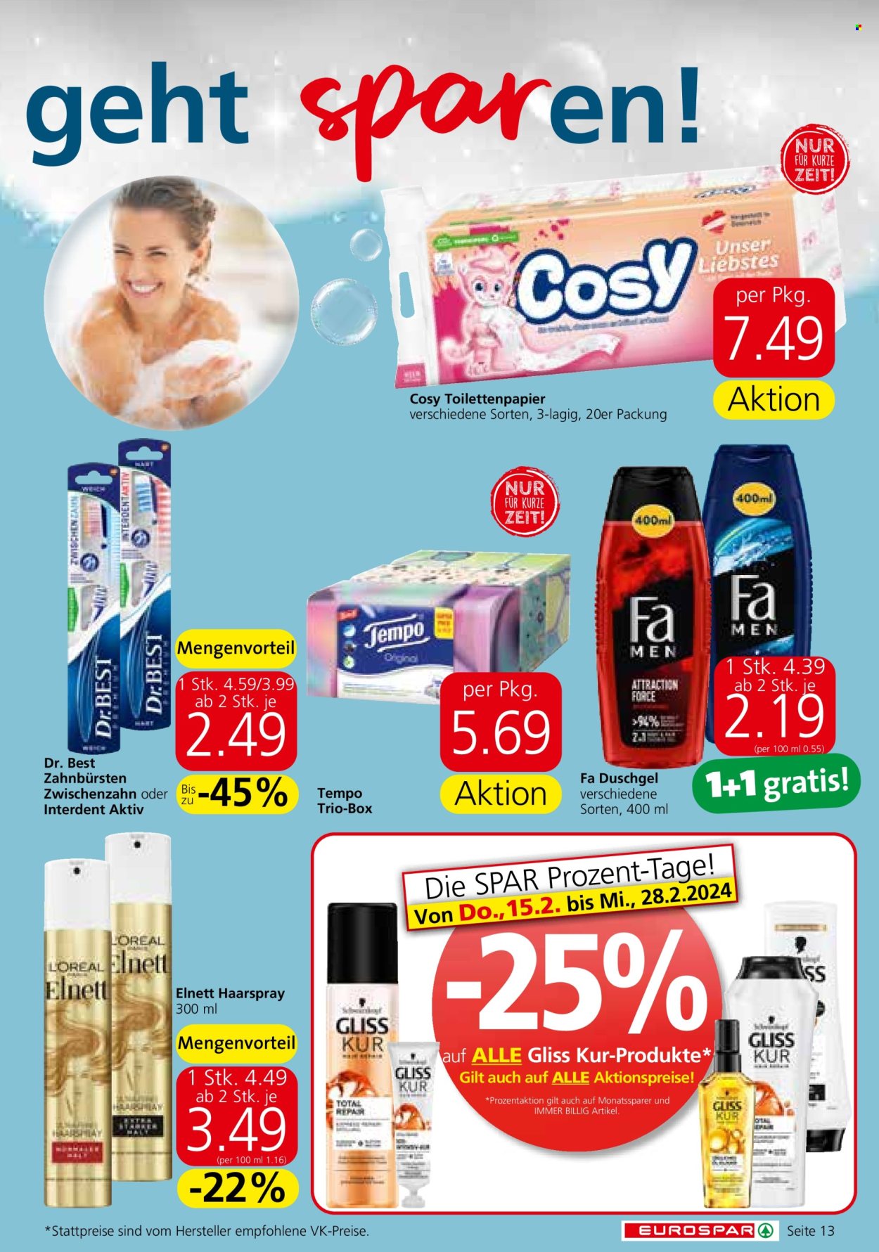 Angebote EUROSPAR - 15.2.2024 - 28.2.2024. Seite 13