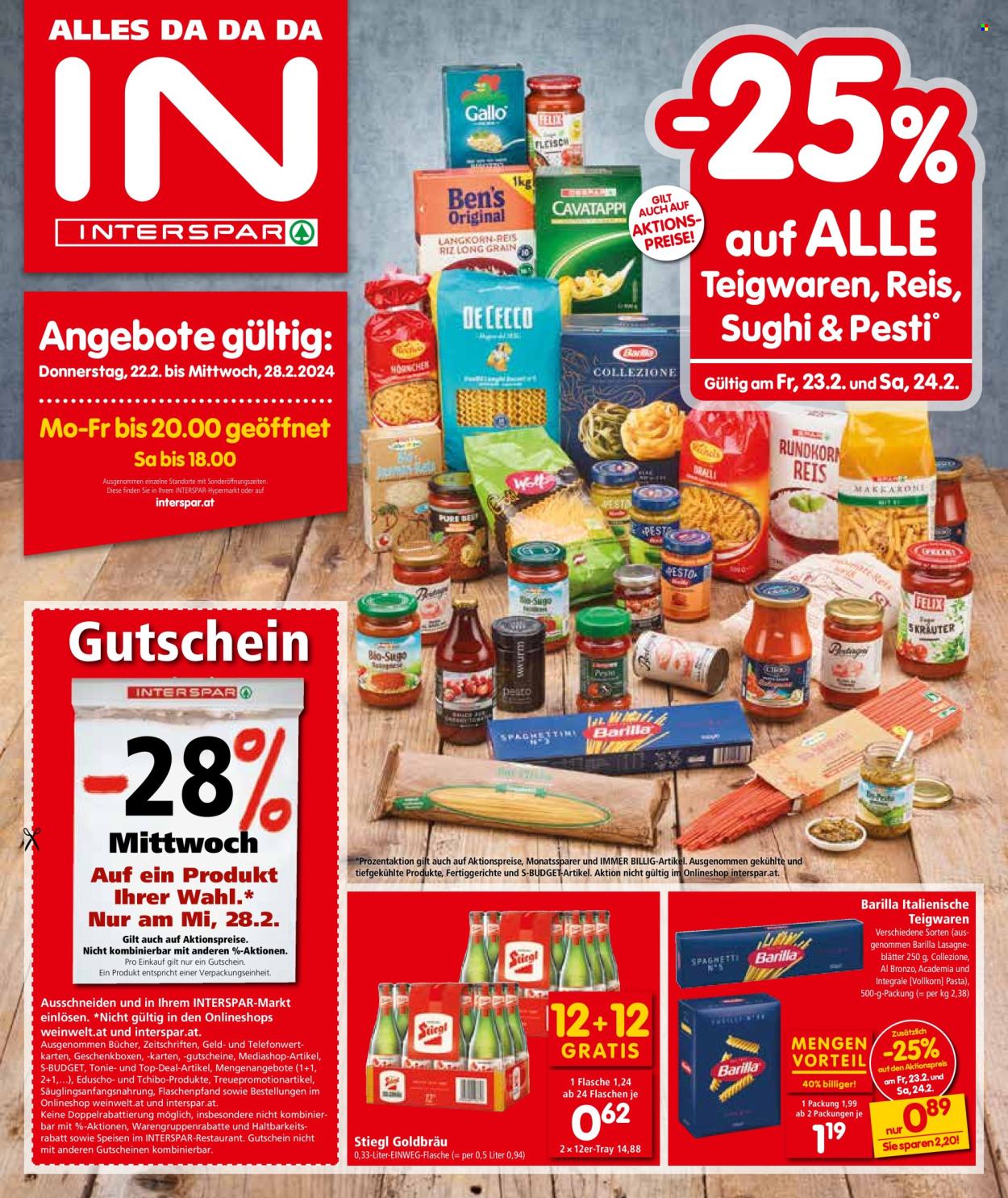 Angebote INTERSPAR - 22.2.2024 - 28.2.2024. Seite 1