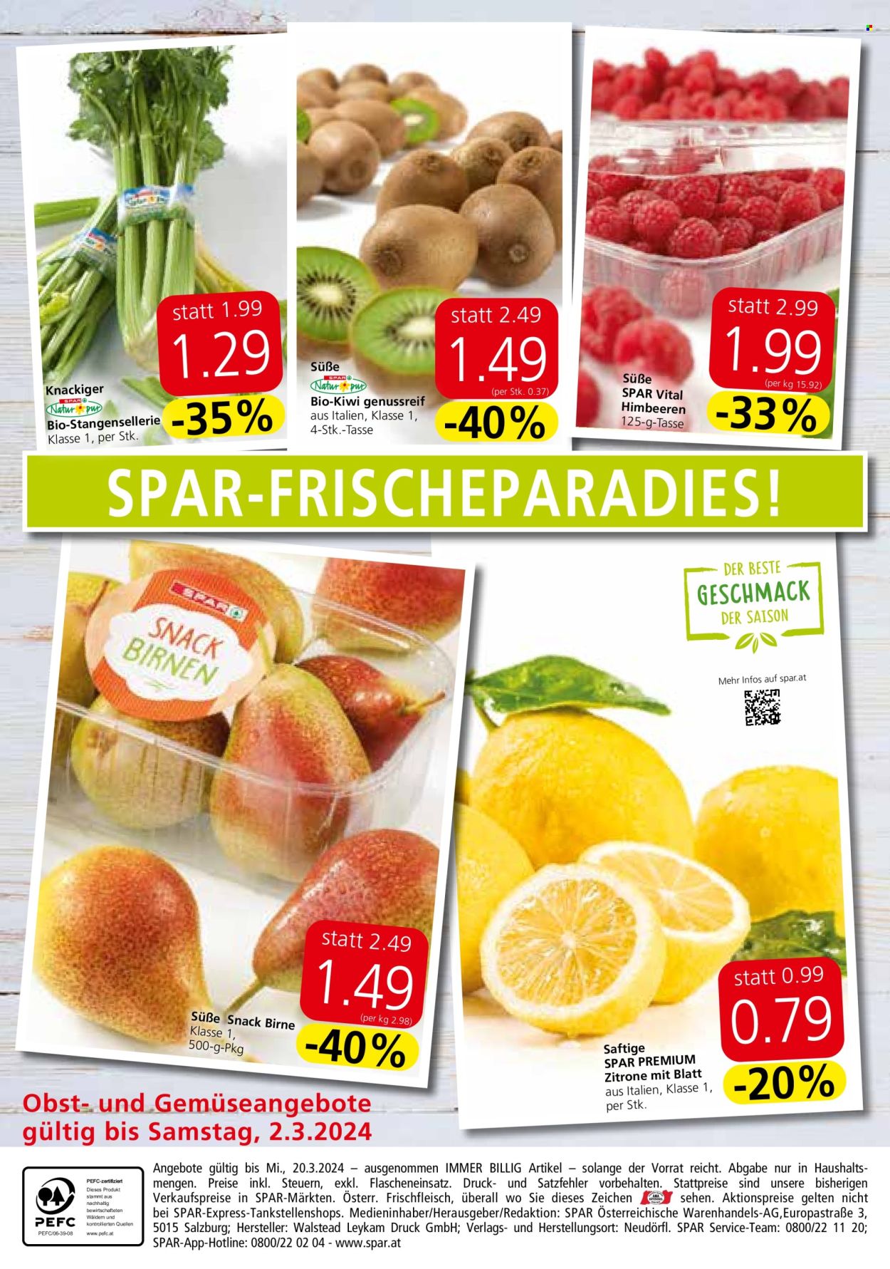 Angebote SPAR - 29.2.2024 - 20.3.2024. Seite 20