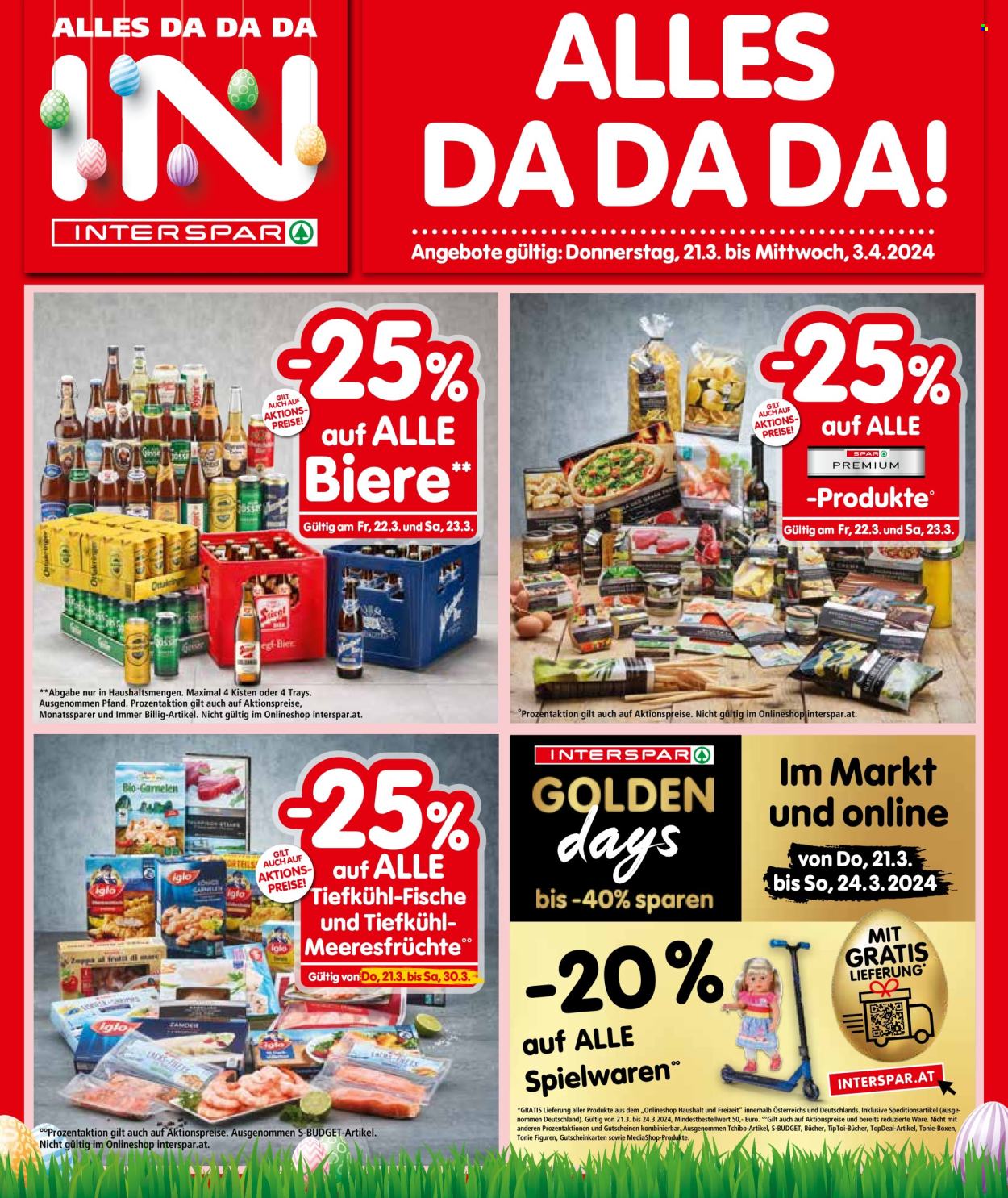Angebote INTERSPAR - 21.3.2024 - 3.4.2024. Seite 1