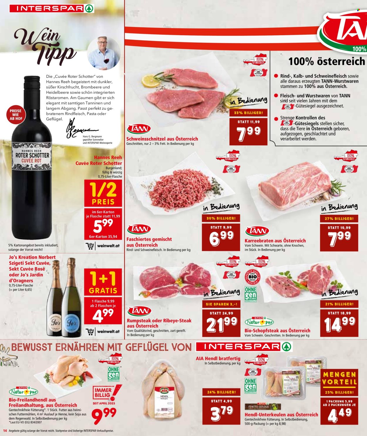 Angebote INTERSPAR - 21.3.2024 - 3.4.2024. Seite 14