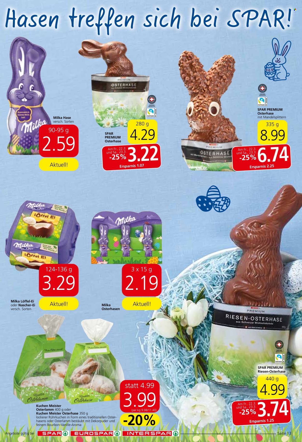 Angebote SPAR - 21.3.2024 - 3.4.2024. Seite 13