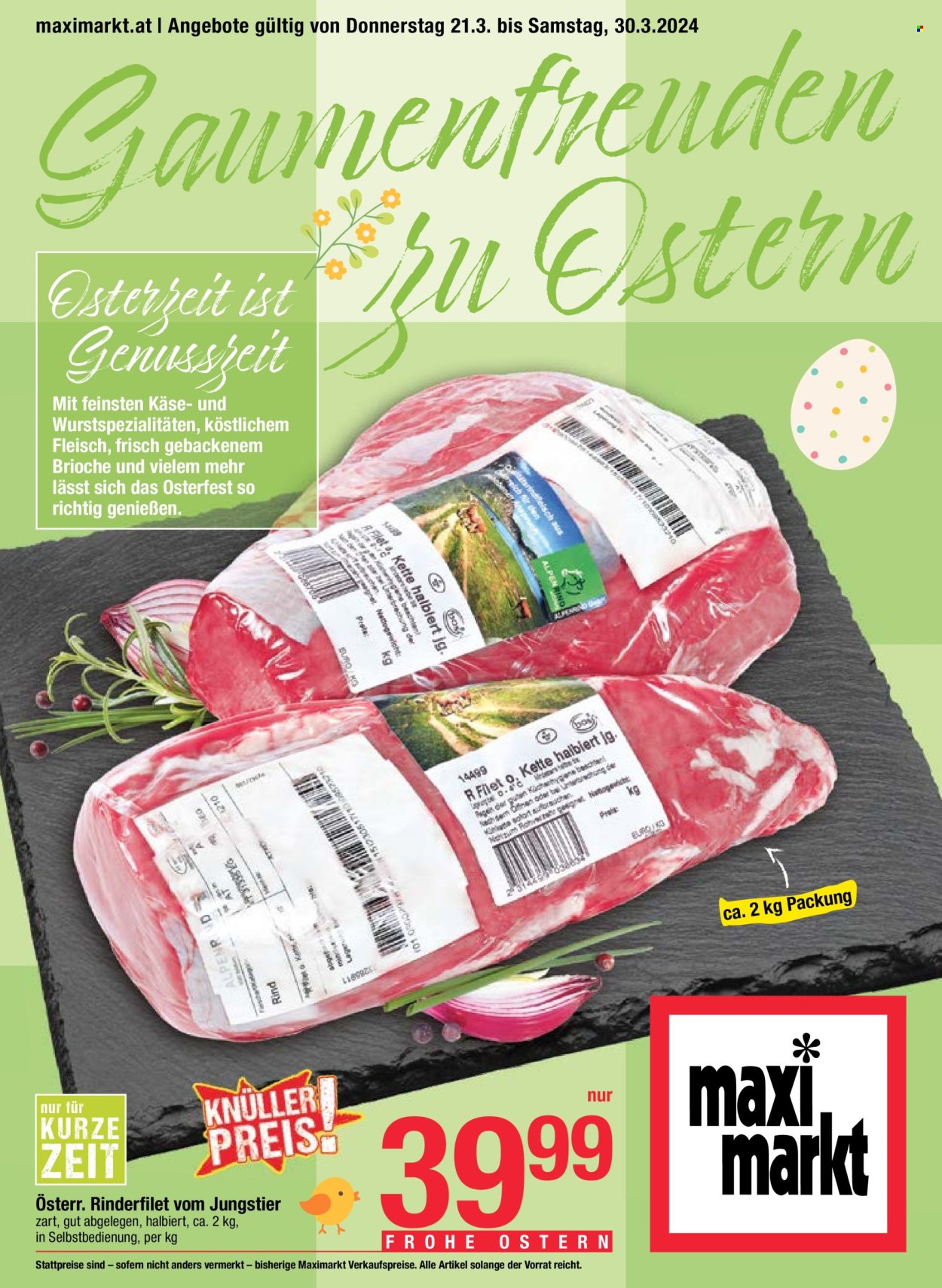 Angebote Maximarkt - 21.3.2024 - 30.3.2024. Seite 1