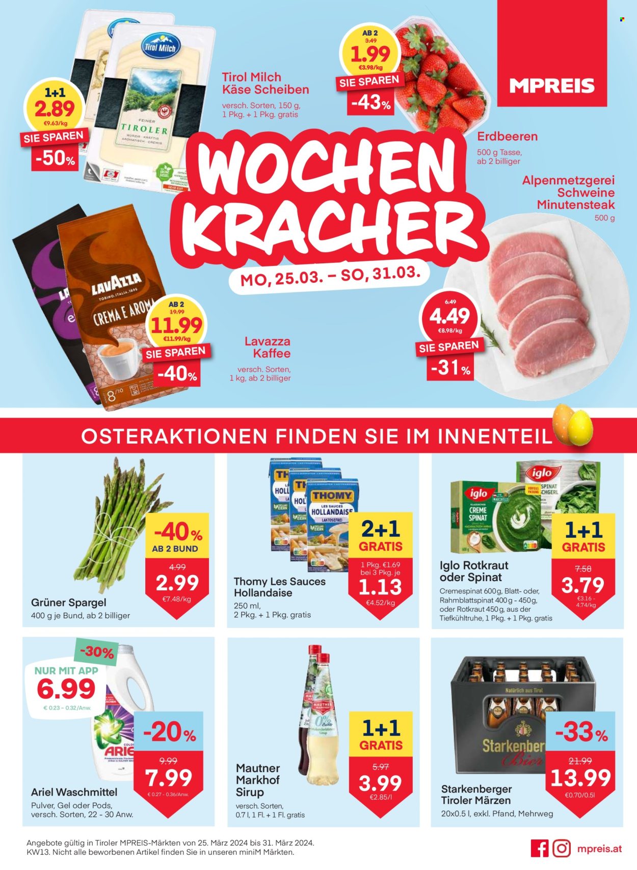 Angebote MPREIS - 25.3.2024 - 31.3.2024. Seite 1