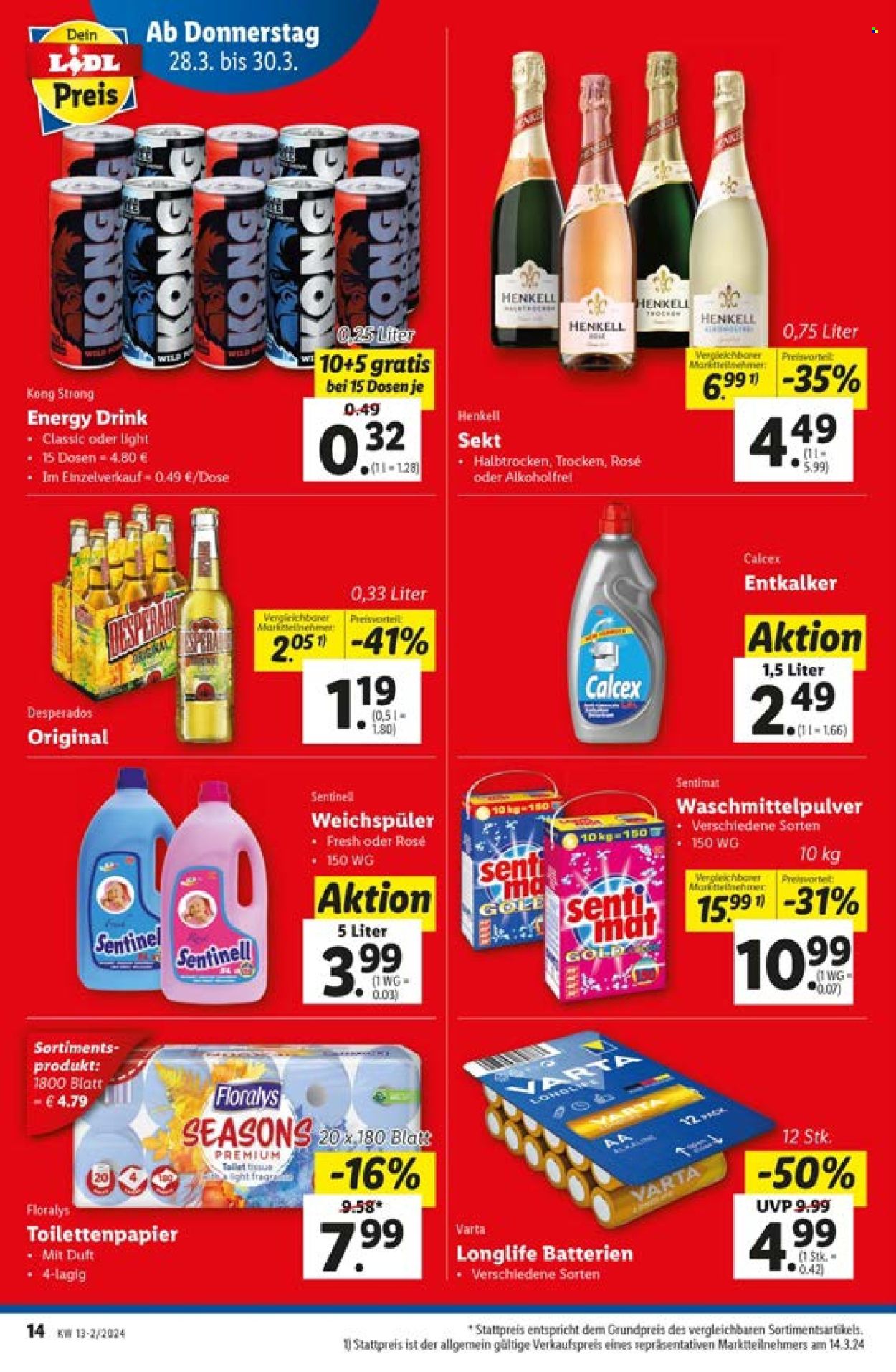 Angebote Lidl - 28.3.2024 - 3.4.2024. Seite 14
