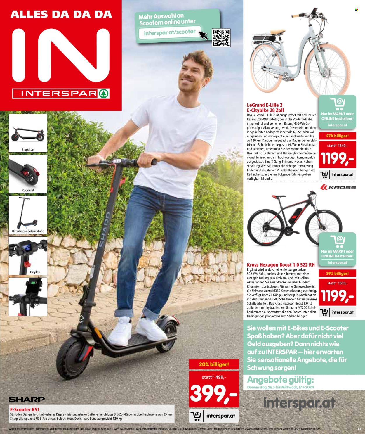 Angebote INTERSPAR - 26.3.2024 - 3.4.2024. Seite 13
