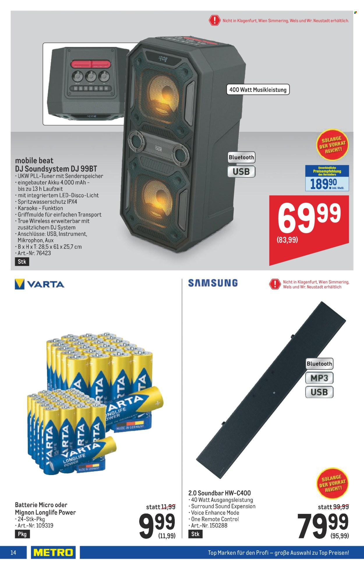 Angebote Metro - 4.4.2024 - 17.4.2024. Seite 14