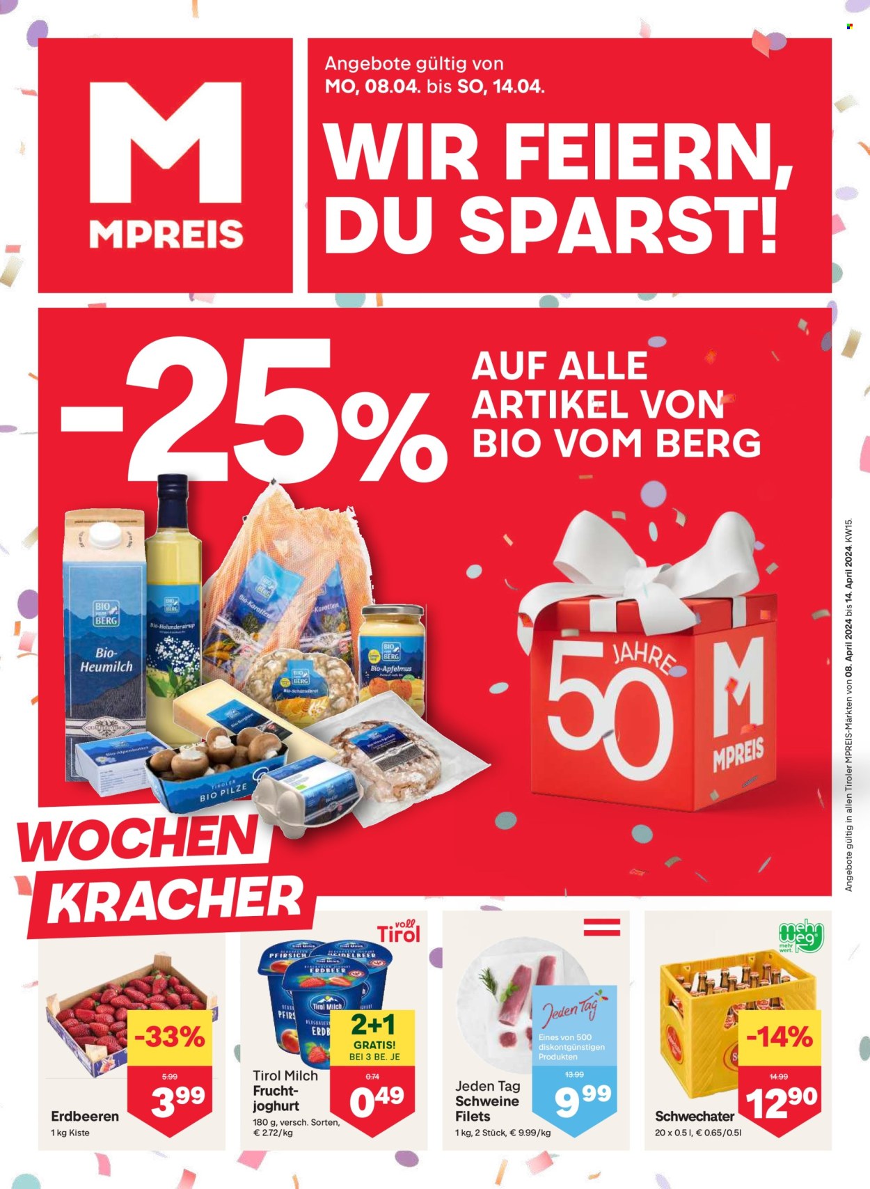 Angebote MPREIS - 8.4.2024 - 14.4.2024. Seite 1