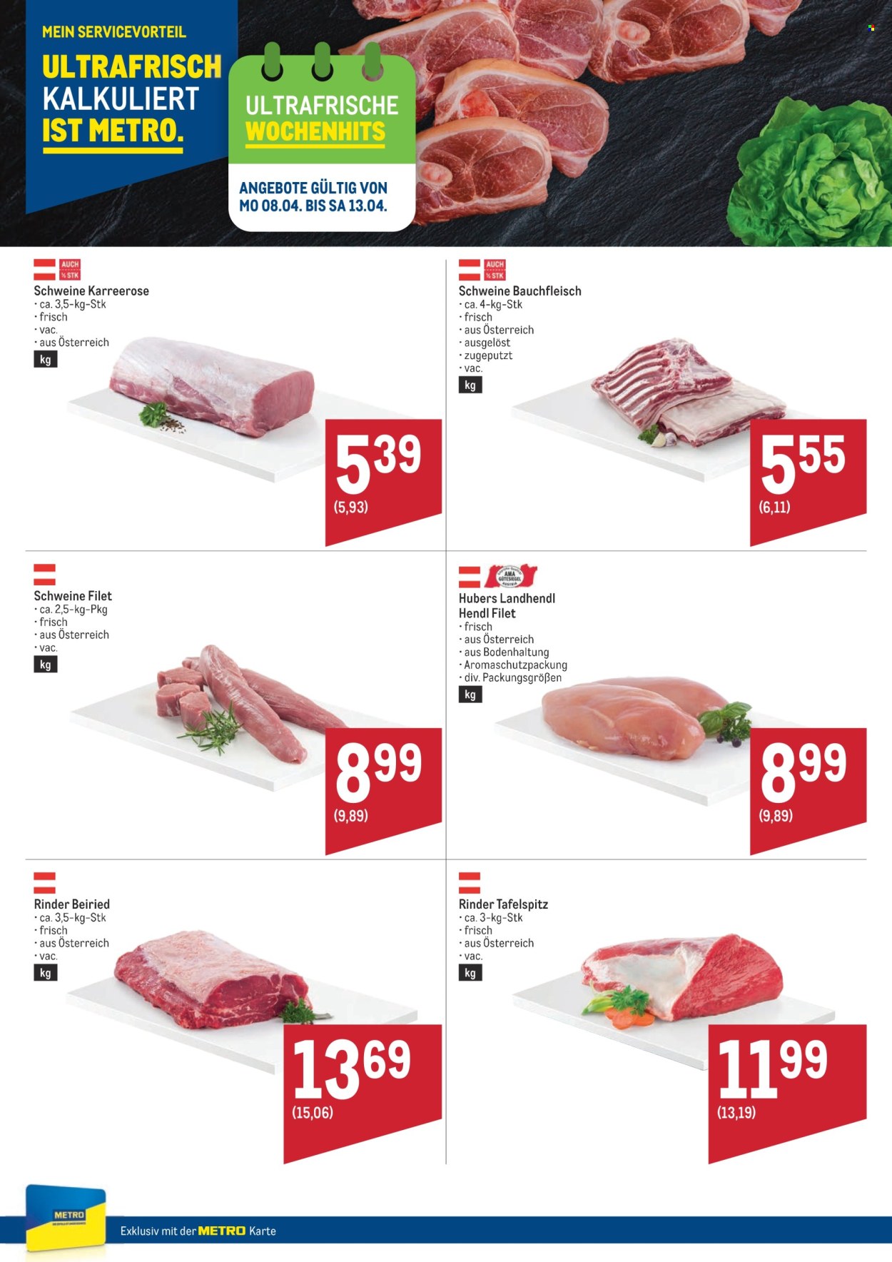 Angebote Metro - 8.4.2024 - 13.4.2024. Seite 1