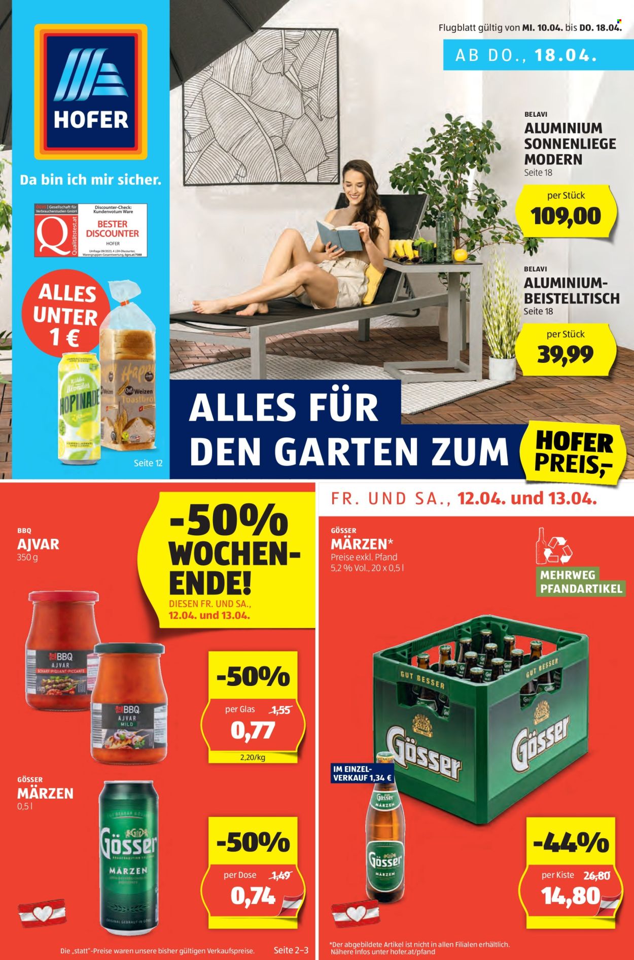 Angebote Hofer - 10.4.2024 - 18.4.2024. Seite 1