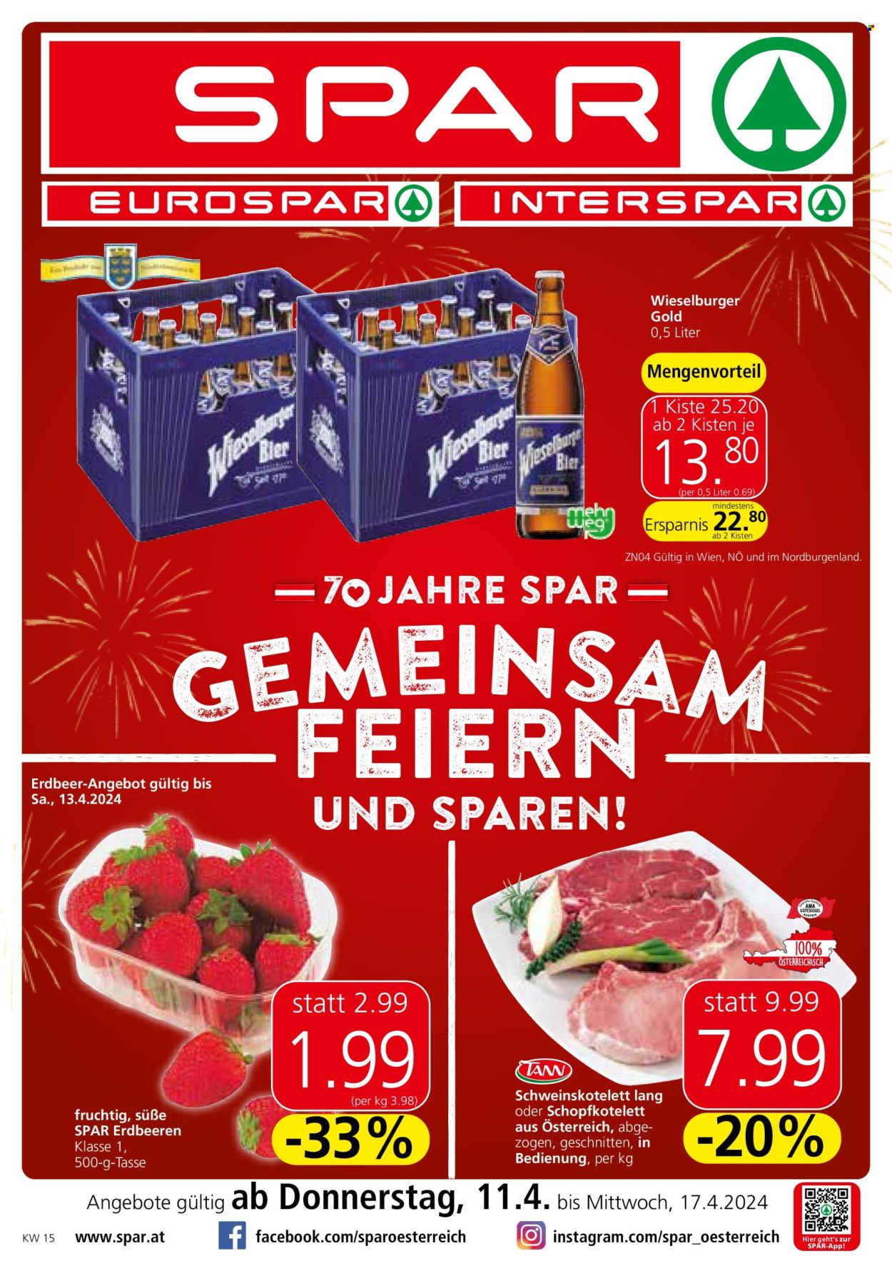 Angebote SPAR - 11.4.2024 - 17.4.2024. Seite 1