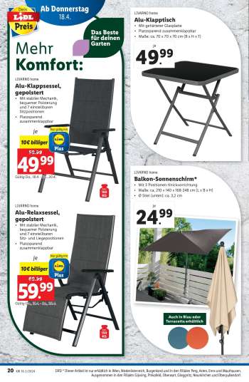 thumbnail - LIVARNO home Alu-Klapptisch