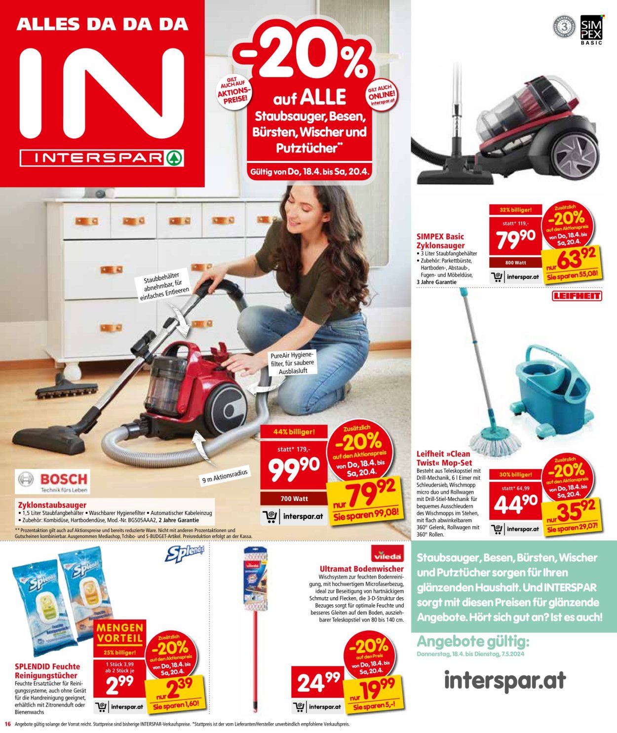 Angebote INTERSPAR - 18.4.2024 - 30.4.2024. Seite 16