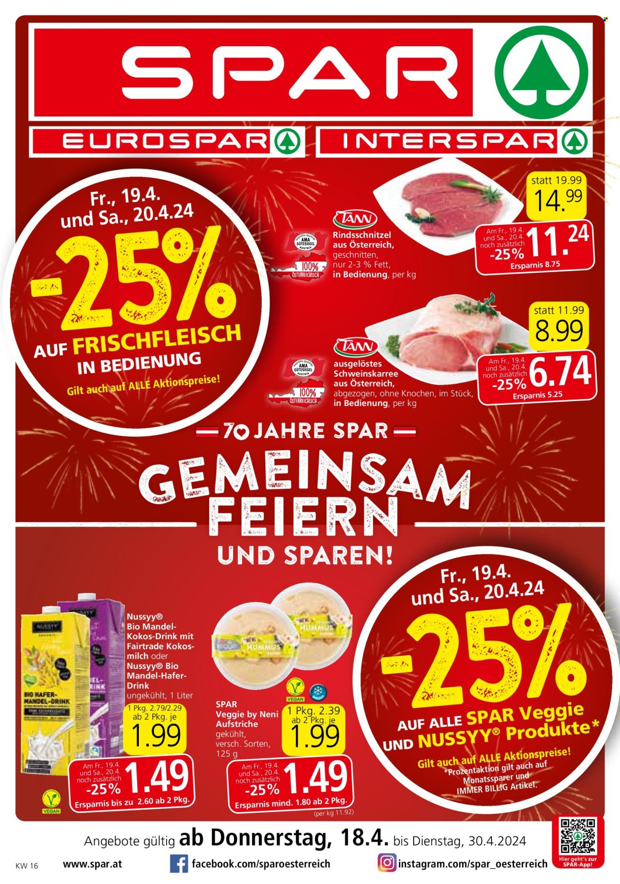 Angebote SPAR - 18.4.2024 - 30.4.2024. Seite 1