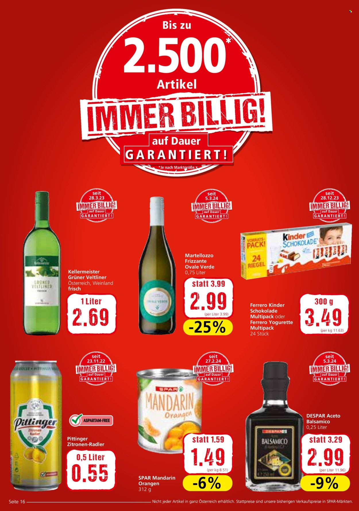 Angebote SPAR - 18.4.2024 - 30.4.2024. Seite 16
