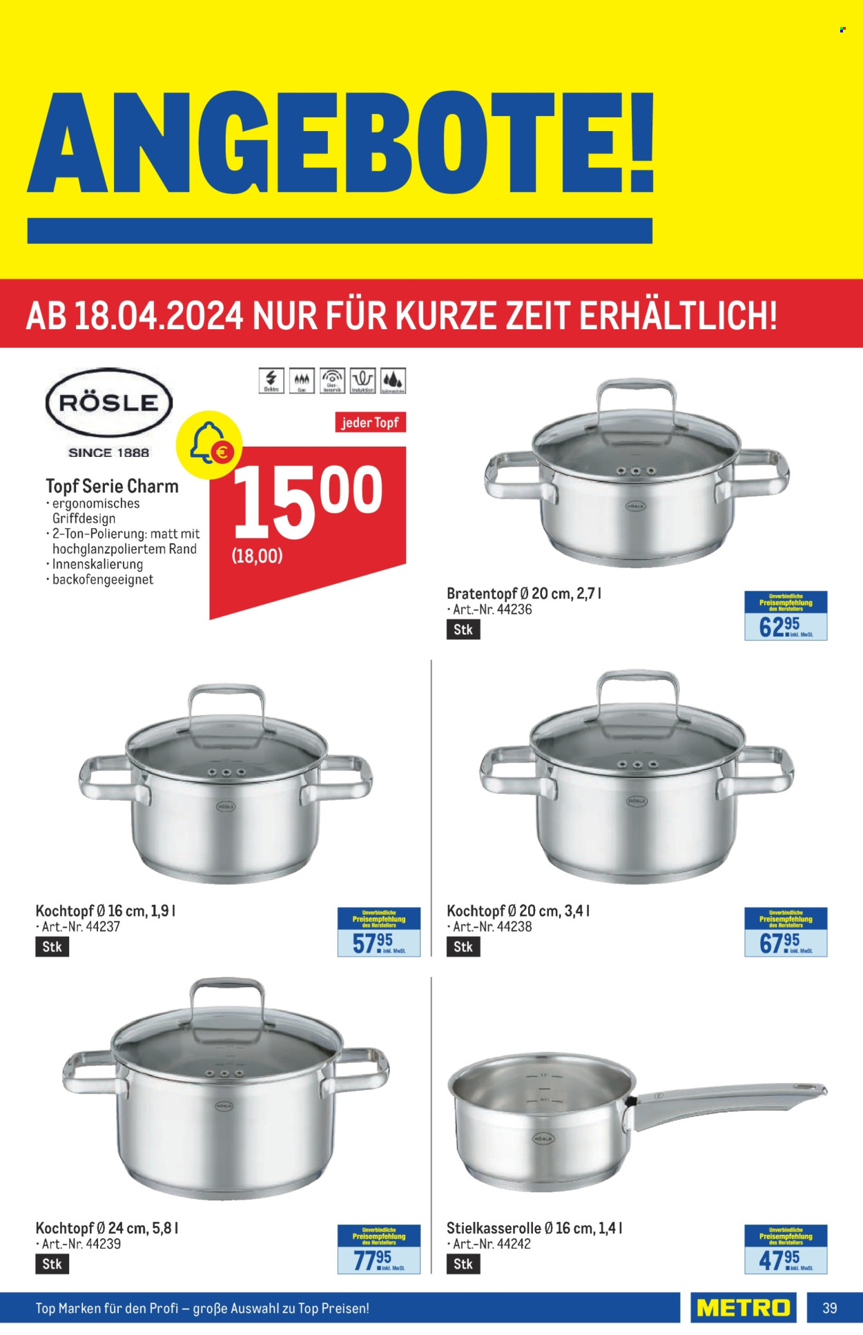 Angebote Metro - 18.4.2024 - 30.4.2024. Seite 39