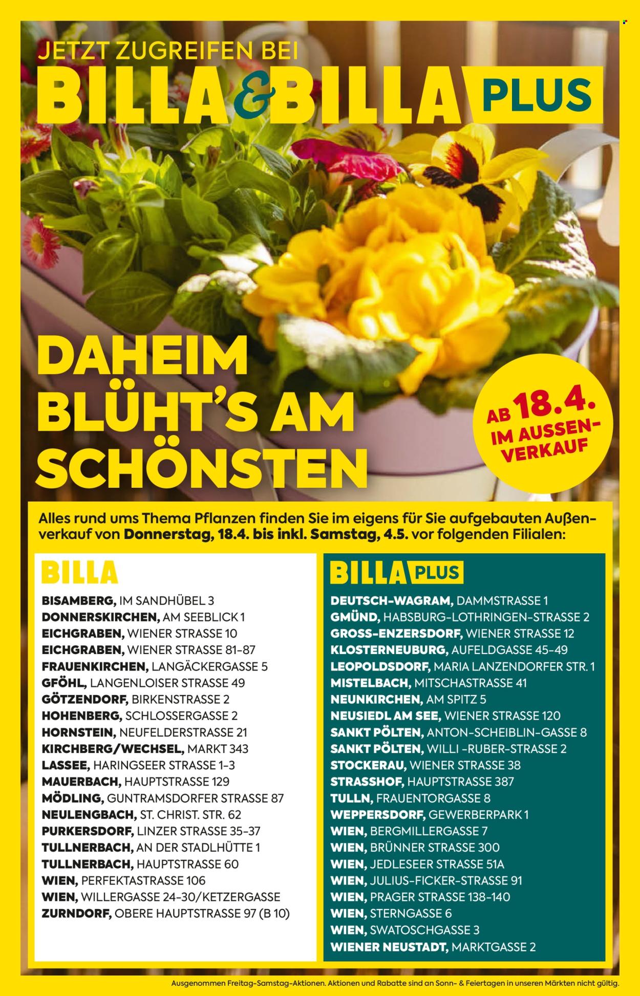 Angebote Billa - 18.4.2024 - 4.5.2024. Seite 1