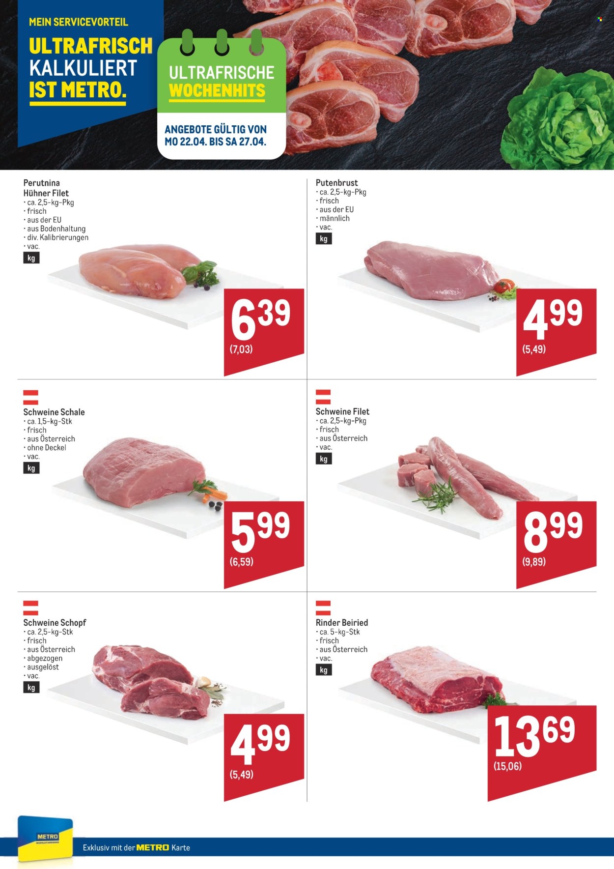Angebote Metro - 22.4.2024 - 27.4.2024. Seite 1