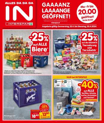 Angebote INTERSPAR - 25.4.2024 - 30.4.2024.